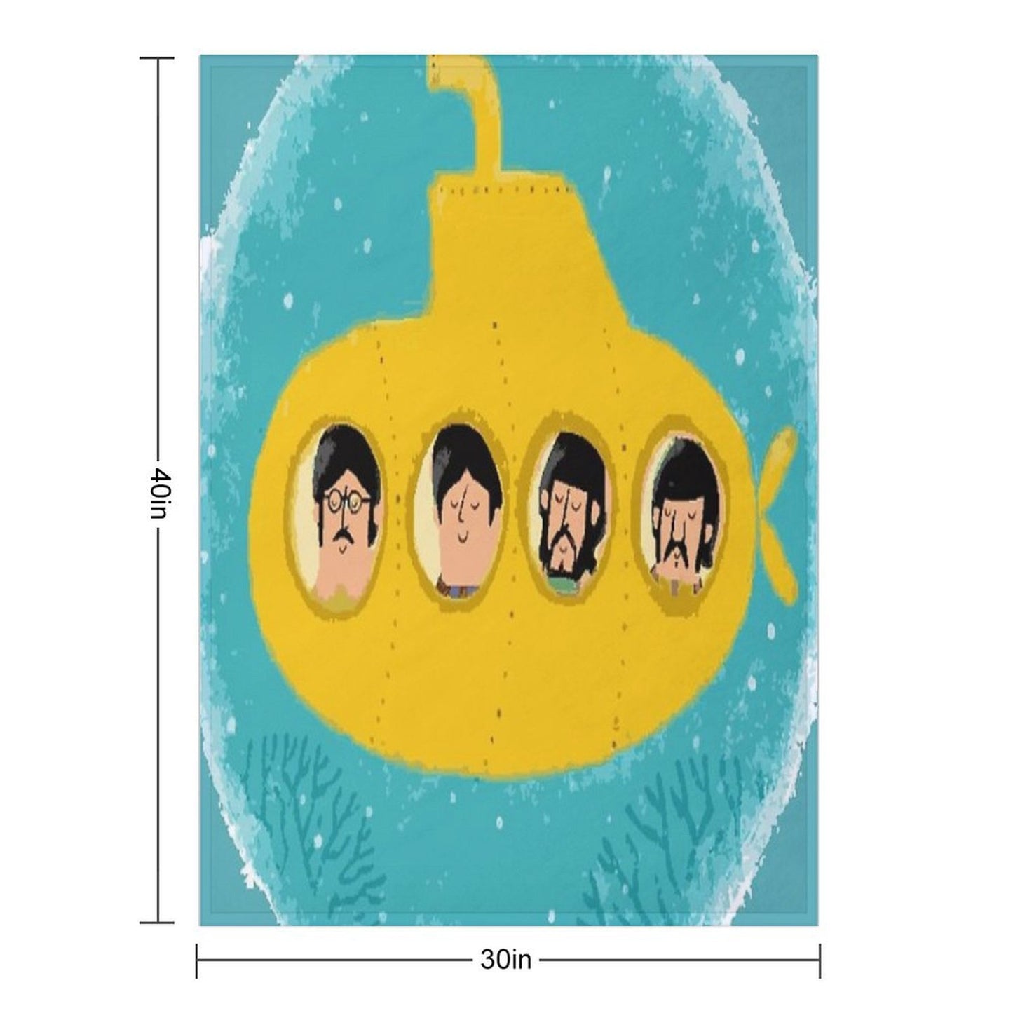 Yellow Easy Care Throw Blanket
