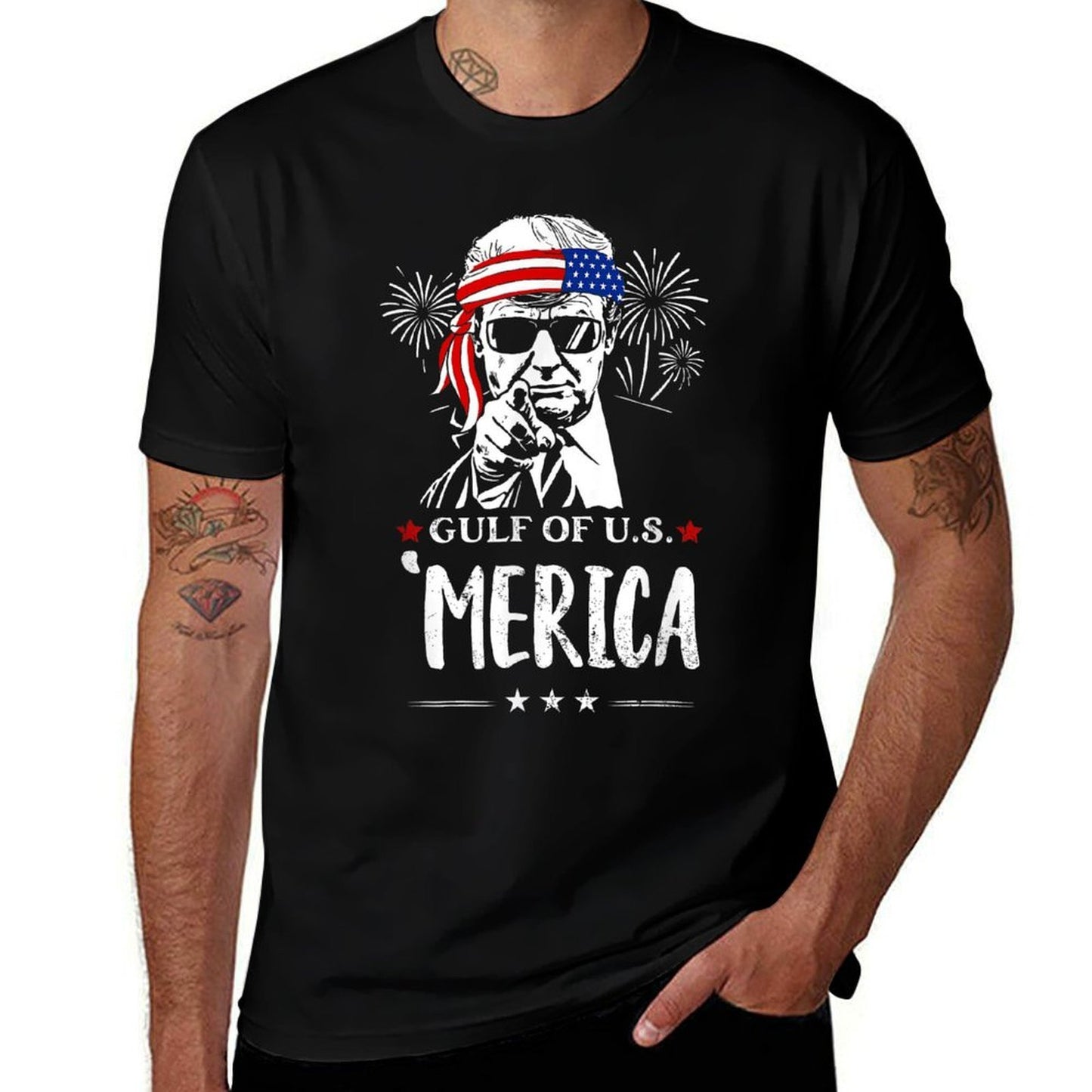 Funny Gulf Of USA America 2025 Happy 4th Of July Cotton T-Shirt