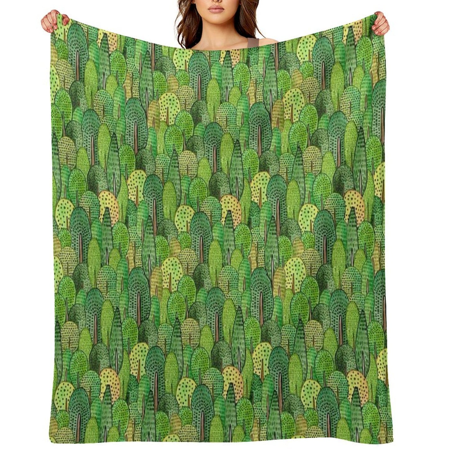 Watercolor Forest Gift-ready Throw Blanket