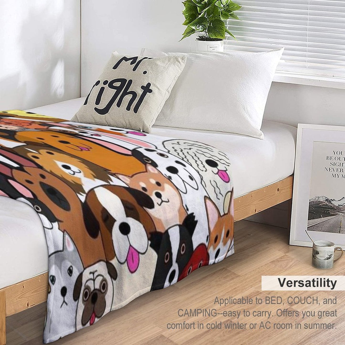 Cute Machine-washable Throw Blanket