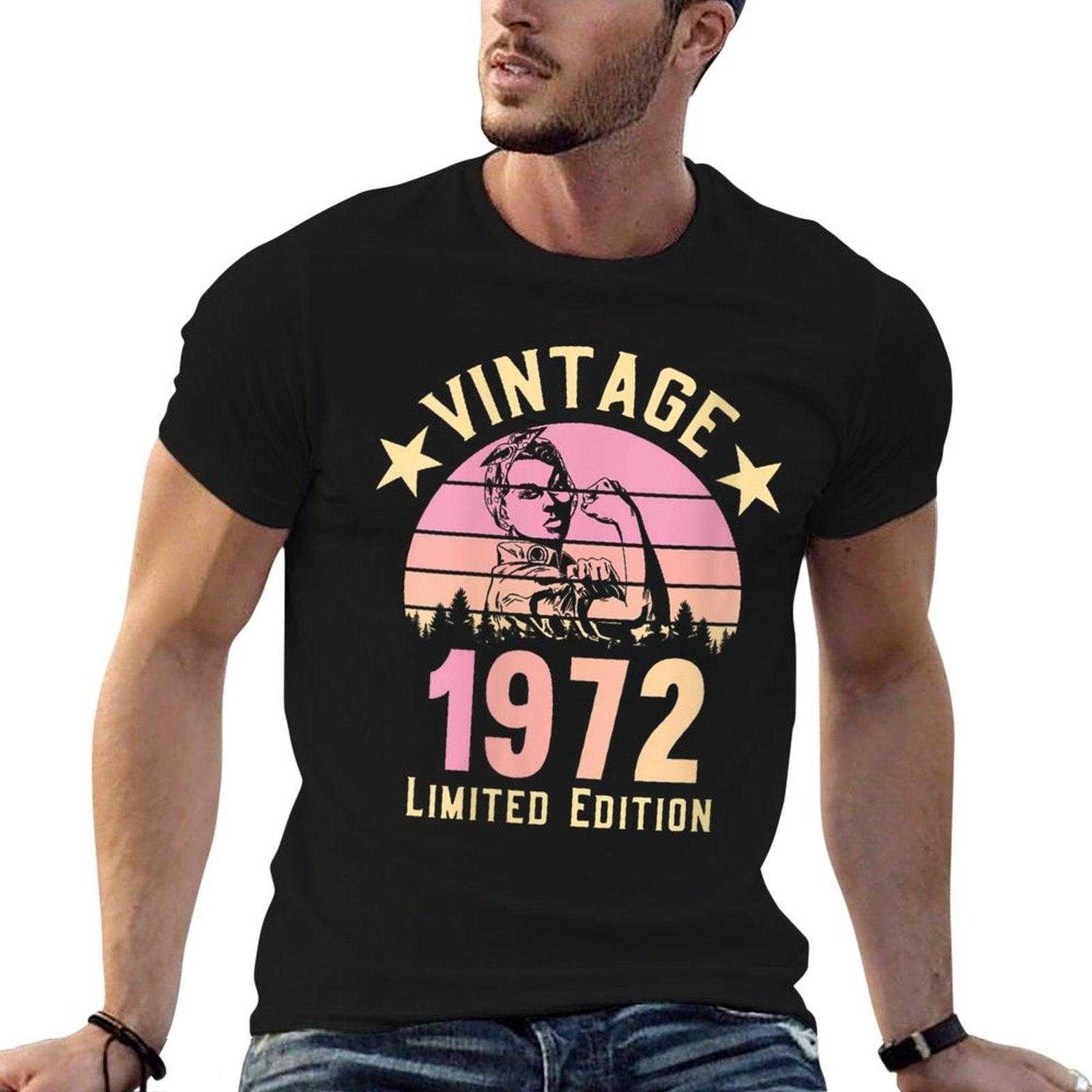 Womens Womens Vintage 1972 50th Birthday Present Limited Edition  Affordable Price T-Shirt