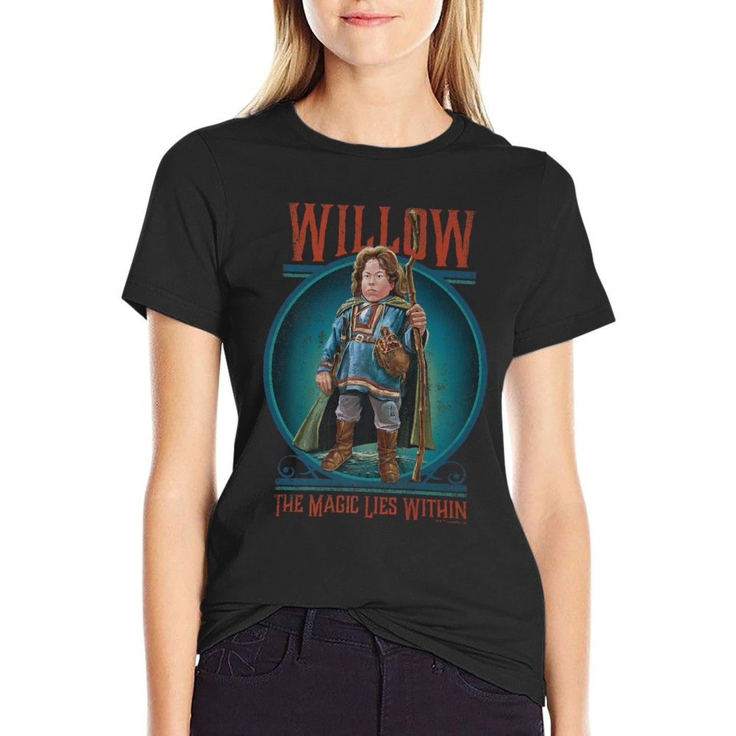 Lucasfilm Willow Movie Unlikely Hero The Magic Lies Within Premium Oversized Silhouette T-Shirt