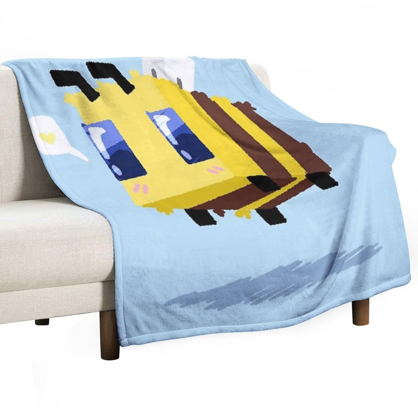 Minecraft Bee Machine-washable Throw Blanket