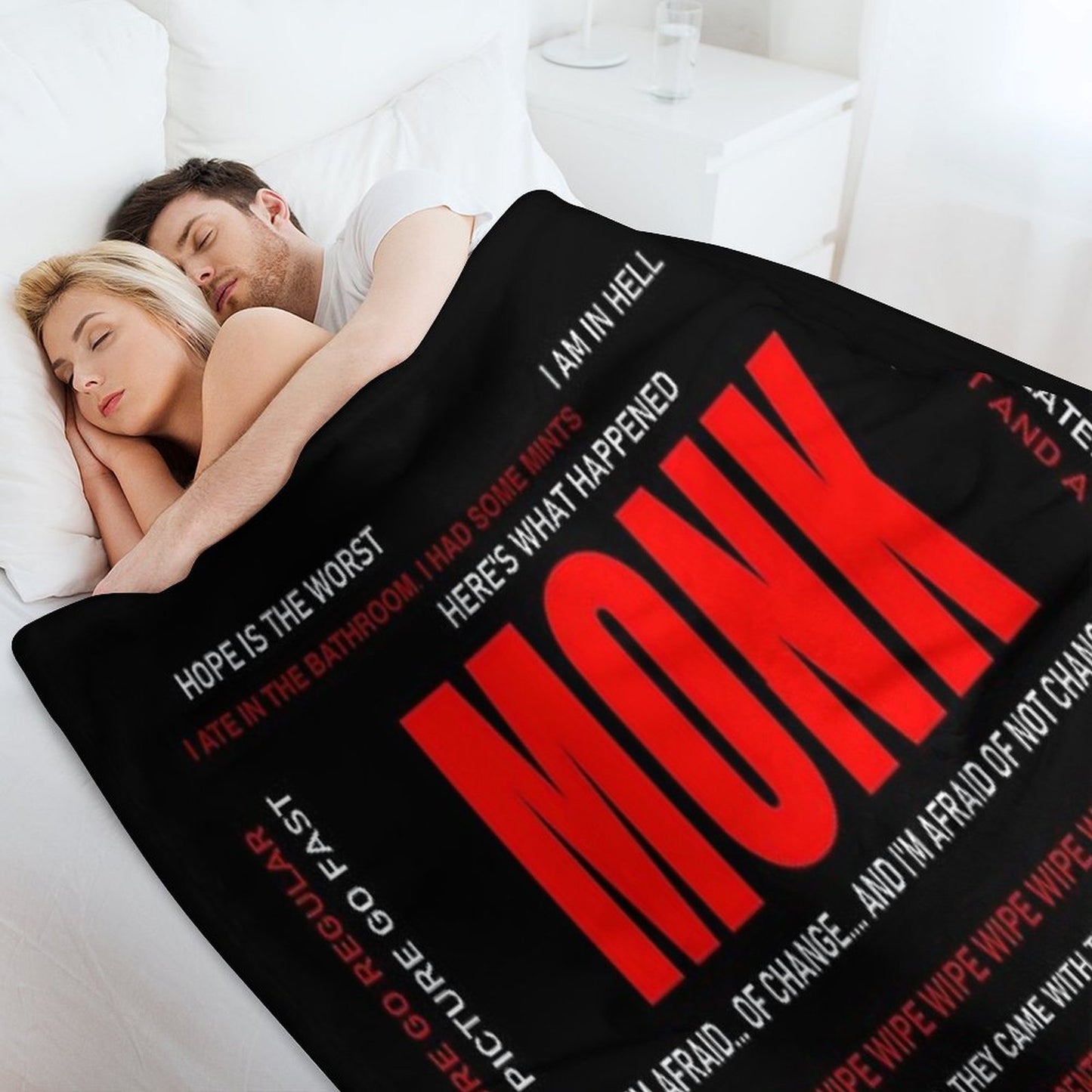 Monk Quotes Easy Care Throw Blanket