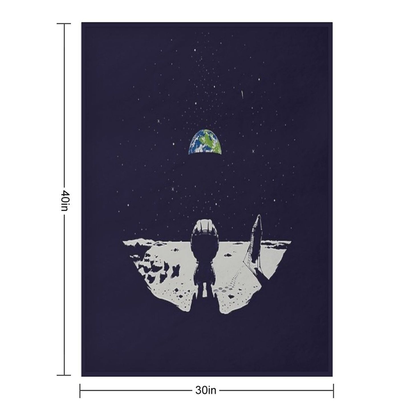 Lonely Space Wrinkle-free Throw Blanket