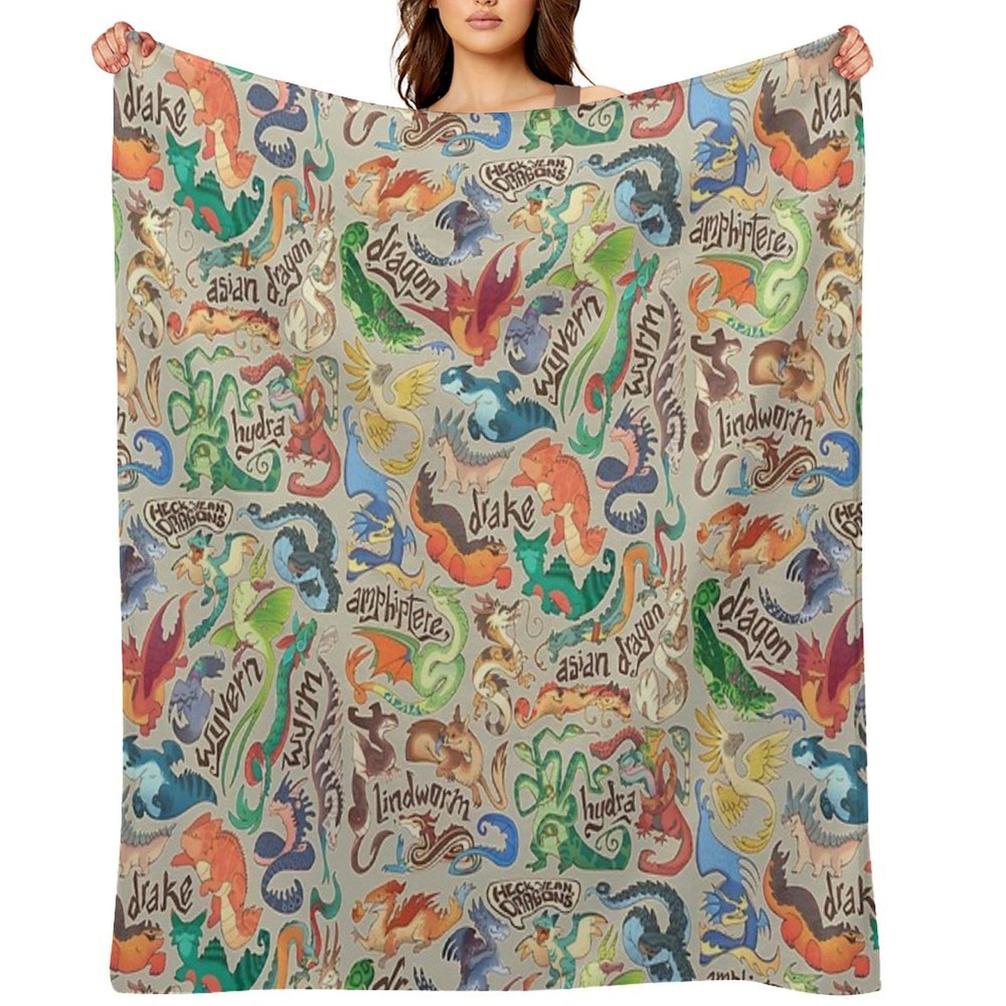 Mini Dragon Compendium Eco-conscious Throw Blanket