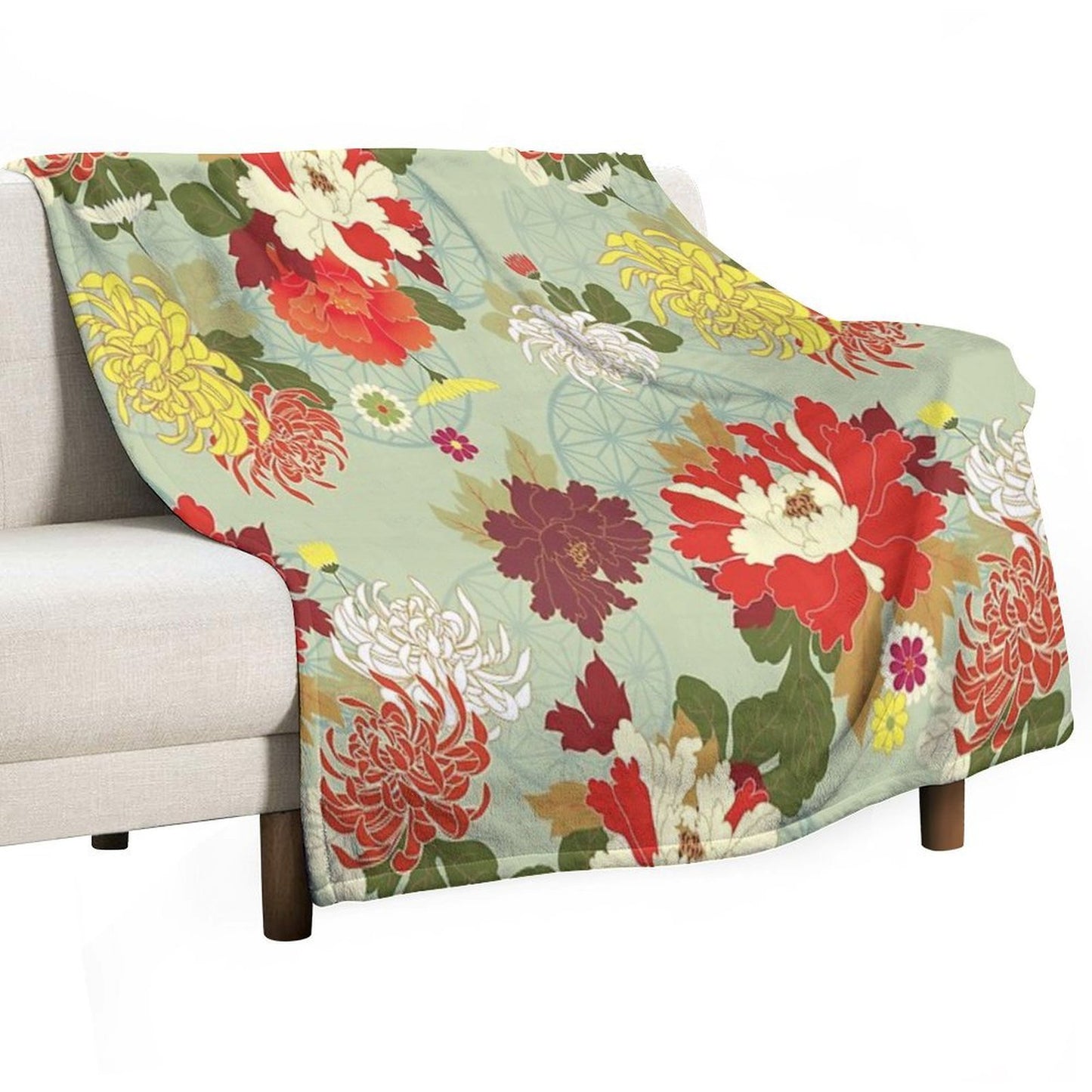 Peony 2 Premium Throw Blanket