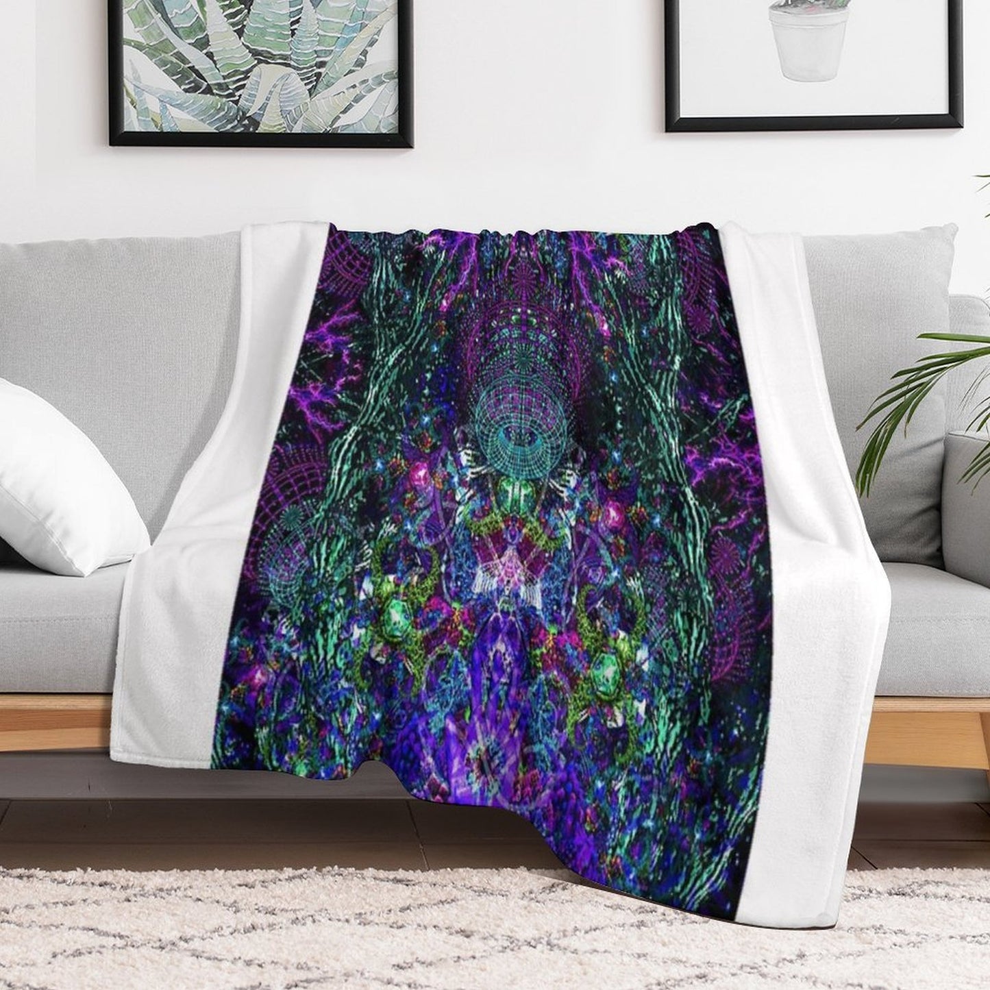 Hands To The Cosmos Wrinkle-free Throw Blanket