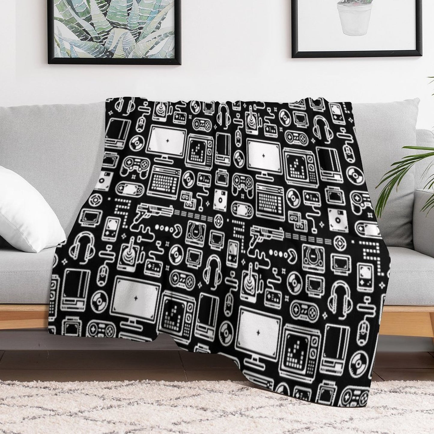Retro Gamer Video Game Consoles, PC's, Controllers, Joysticks And Gamepads Multi-functional Throw Blanket