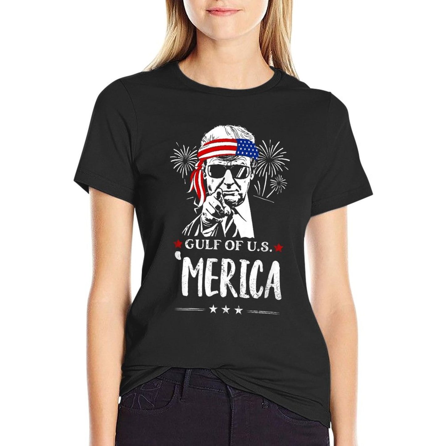 Funny Gulf Of USA America 2025 Happy 4th Of July Cotton T-Shirt