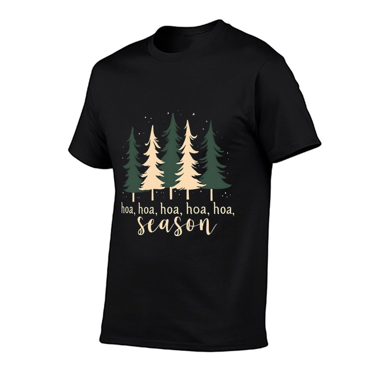 Twilight Lover Pine Forest Hoa Hoa Hoa Hoa Hoa Cozy Season Oversized Silhouette T-Shirt