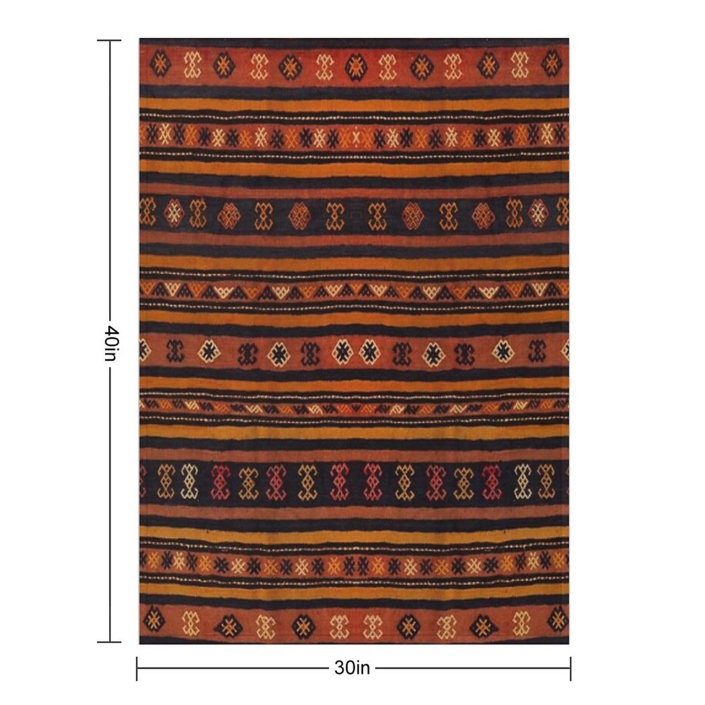 Moroccan Traditional Berber Artwork Design Compact Throw Blanket