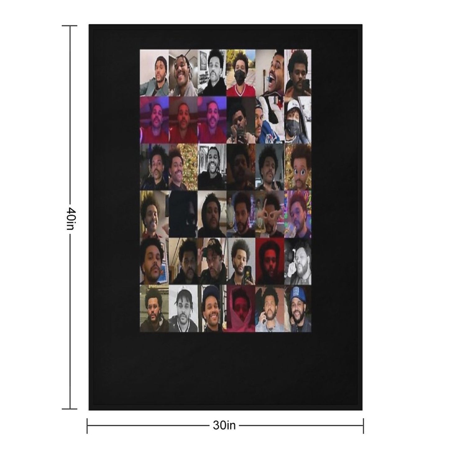 King of Selfiesss Plush Throw Blanket