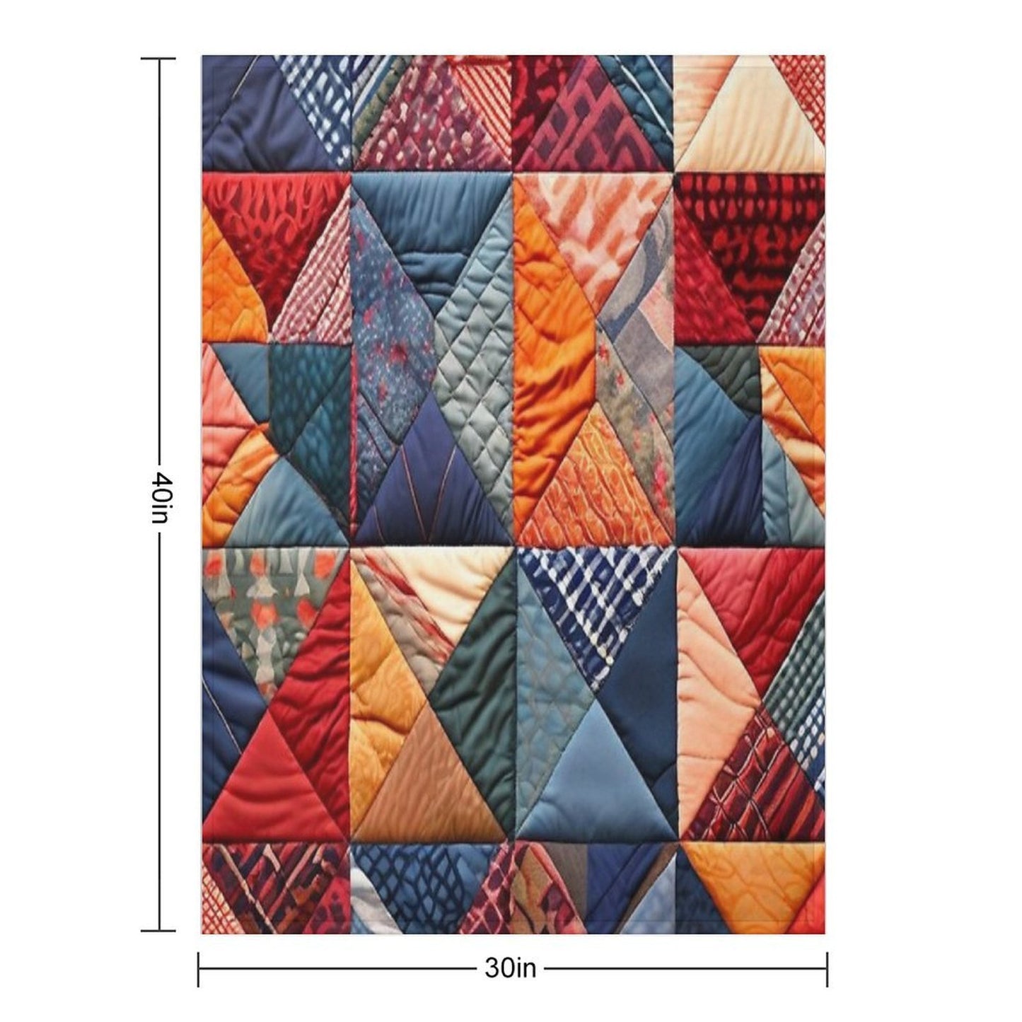 Quilted Patchwork Pattern Travel-friendly Throw Blanket