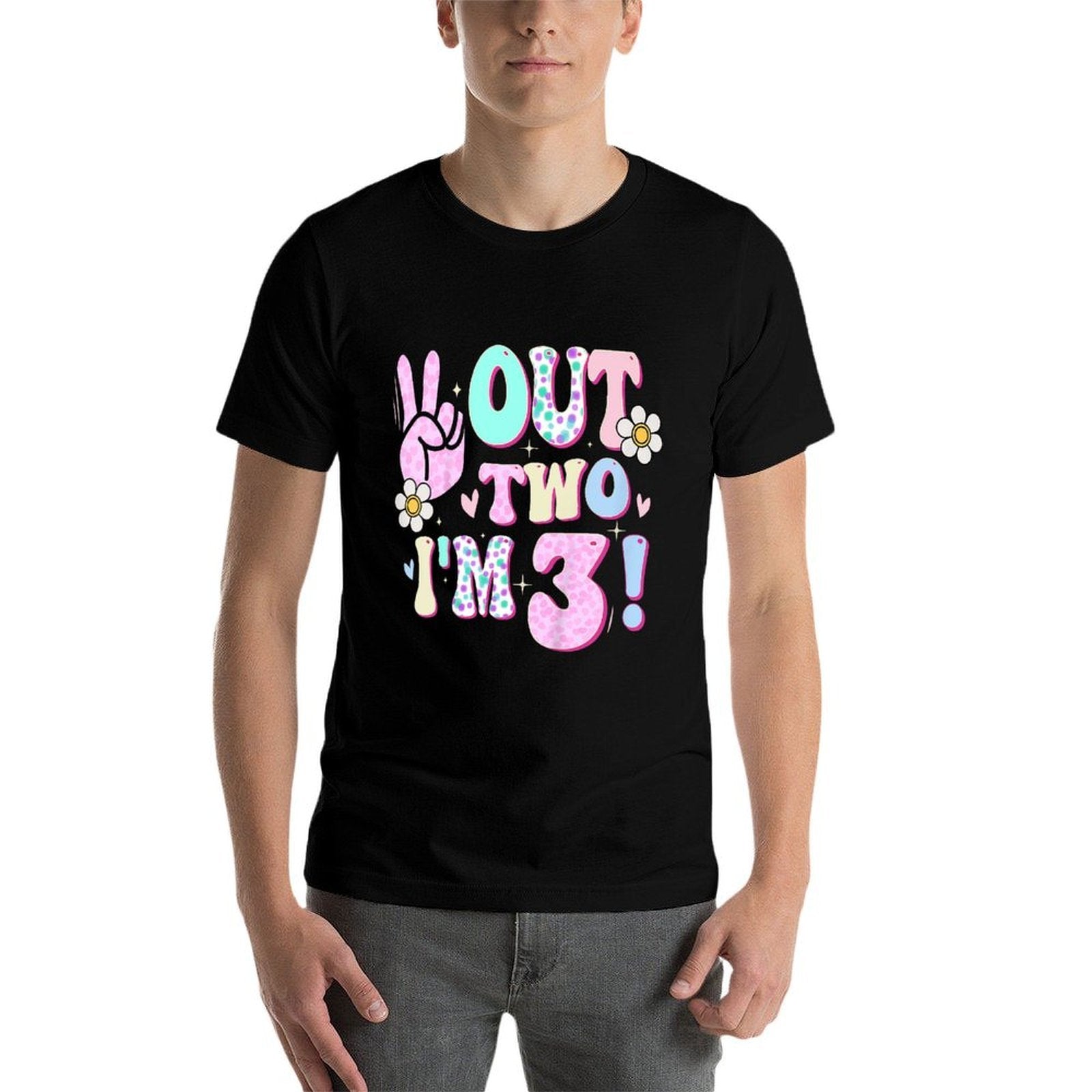 Kids Peace Out Two I'm 3 Three Year Old Girl 3rd Birthday  Affordable Price T-Shirt