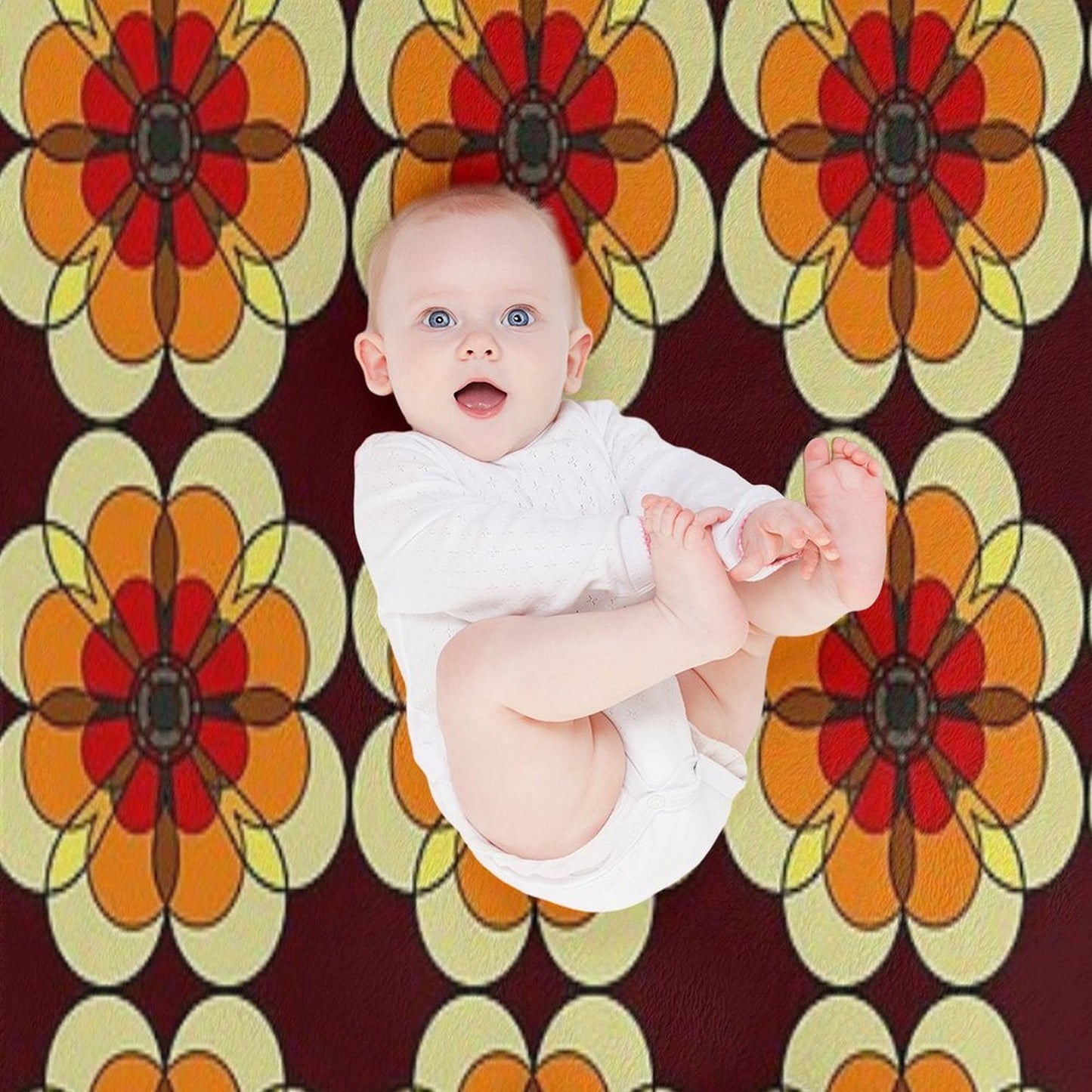 Retro Marigold Gift-ready Throw Blanket