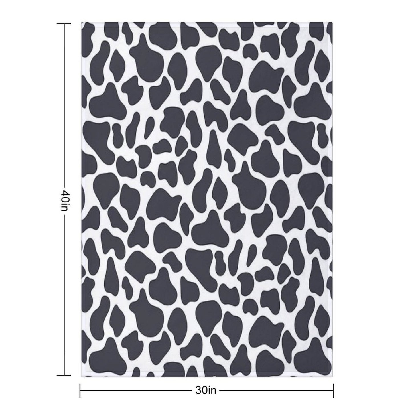 Simple Cow Like Pattern in Dark Slate Color Durable Throw Blanket