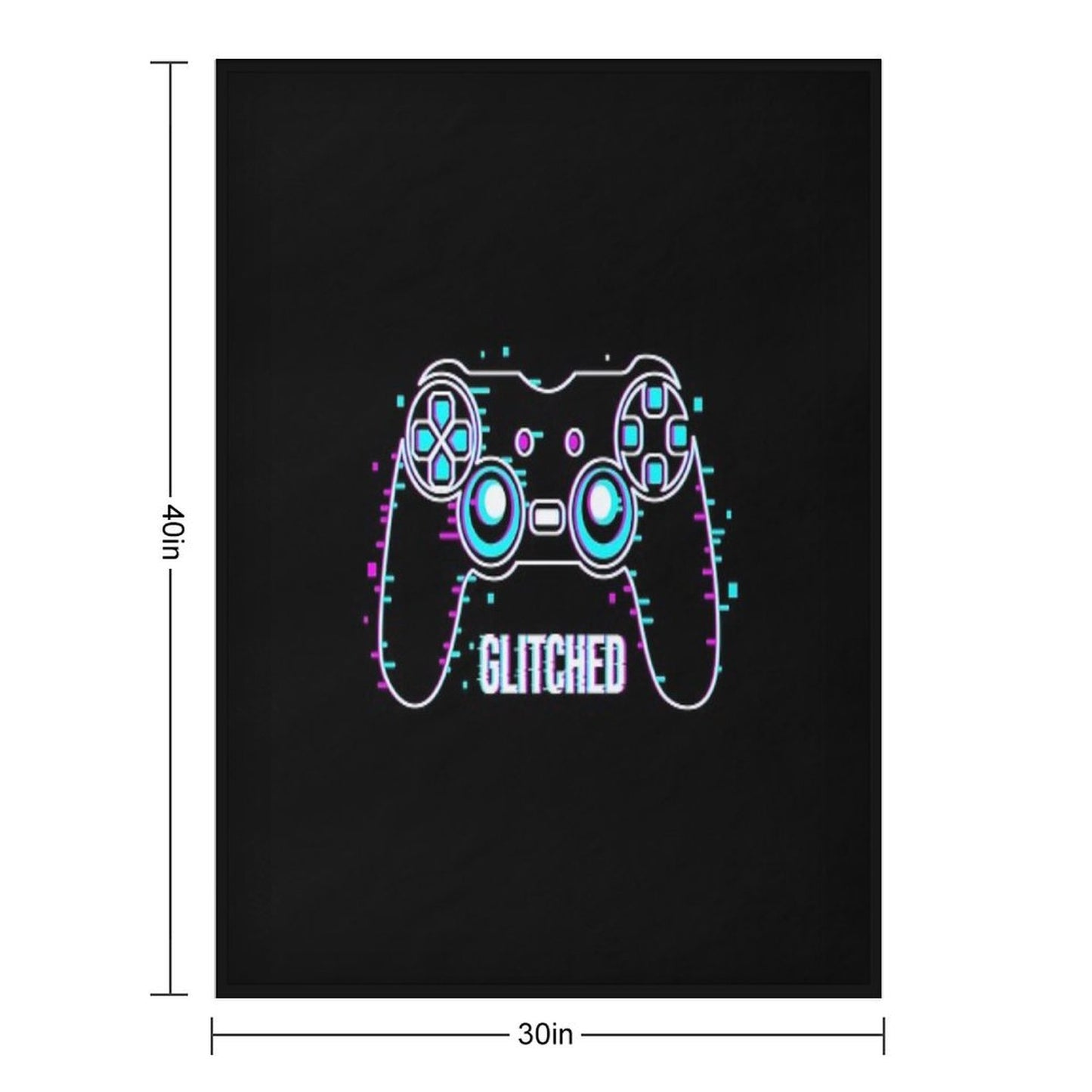 Video Game Controller - Glitched Anti-pilling Throw Blanket