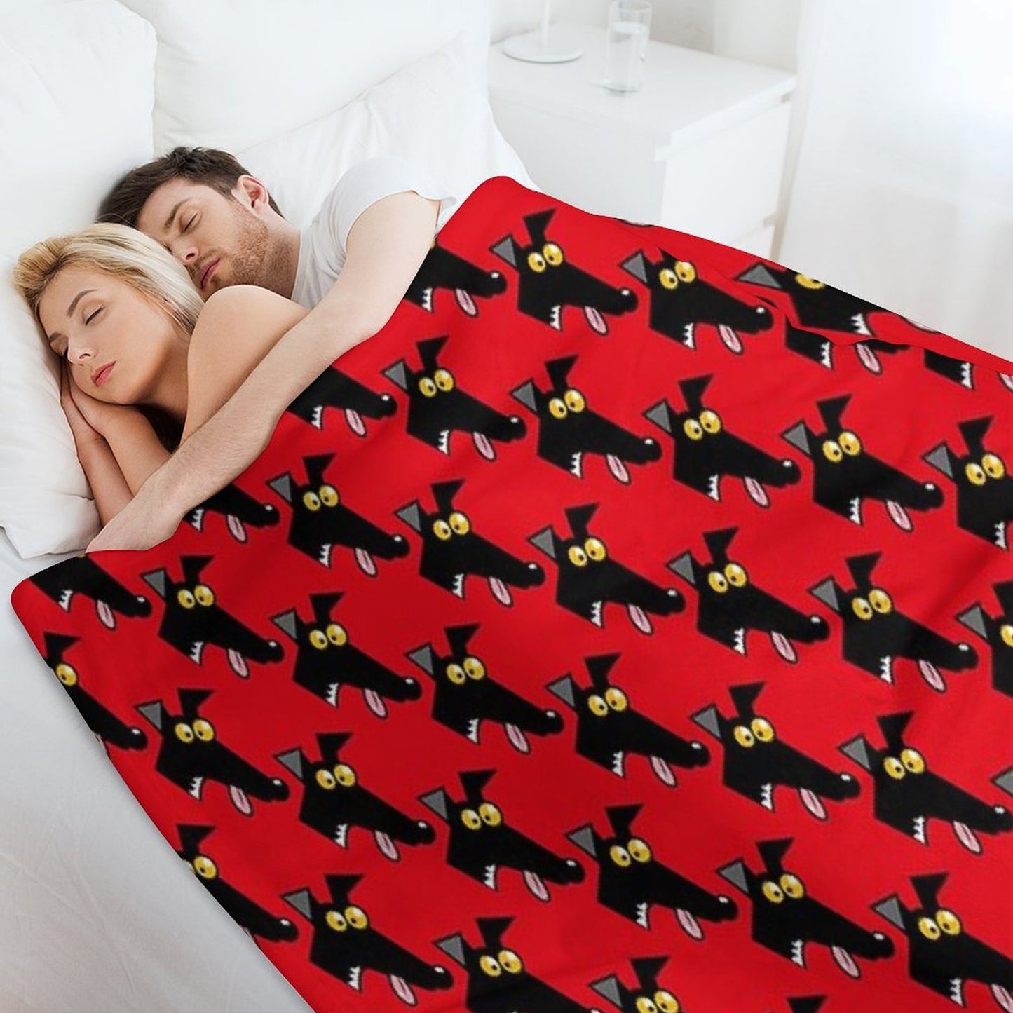 Seamless Derp Red Sustainable Throw Blanket