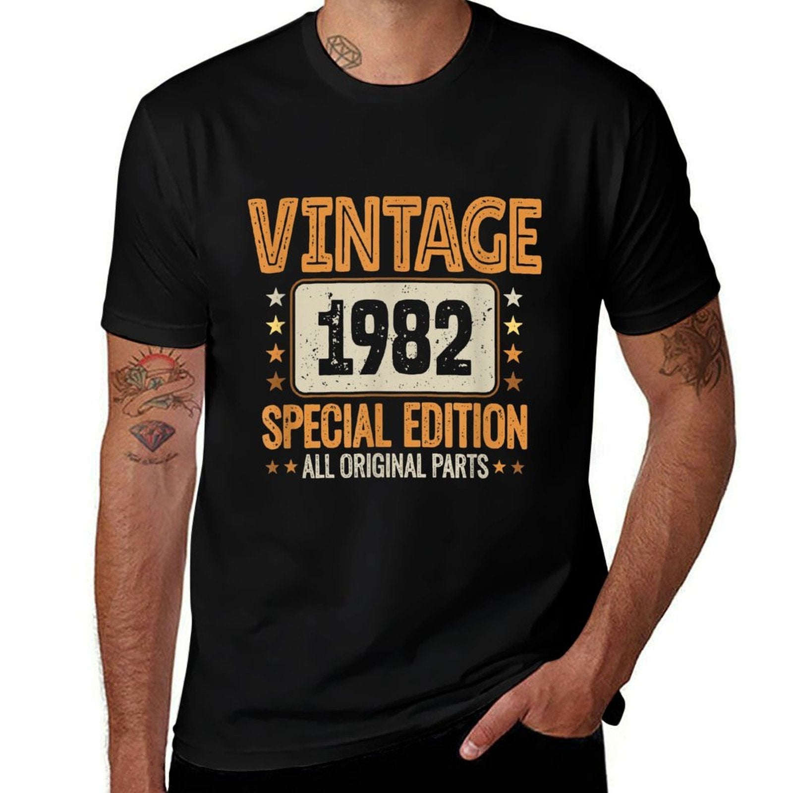40th Birthday Vintage 1982 Born in 1982 40 Birthday  Slim-fit Cut T-Shirt