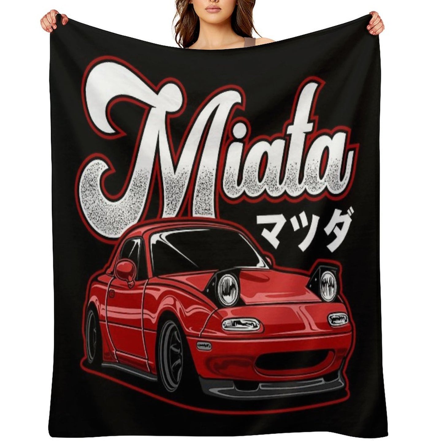 Miata MX-5 NA Red Durable Throw Blanket