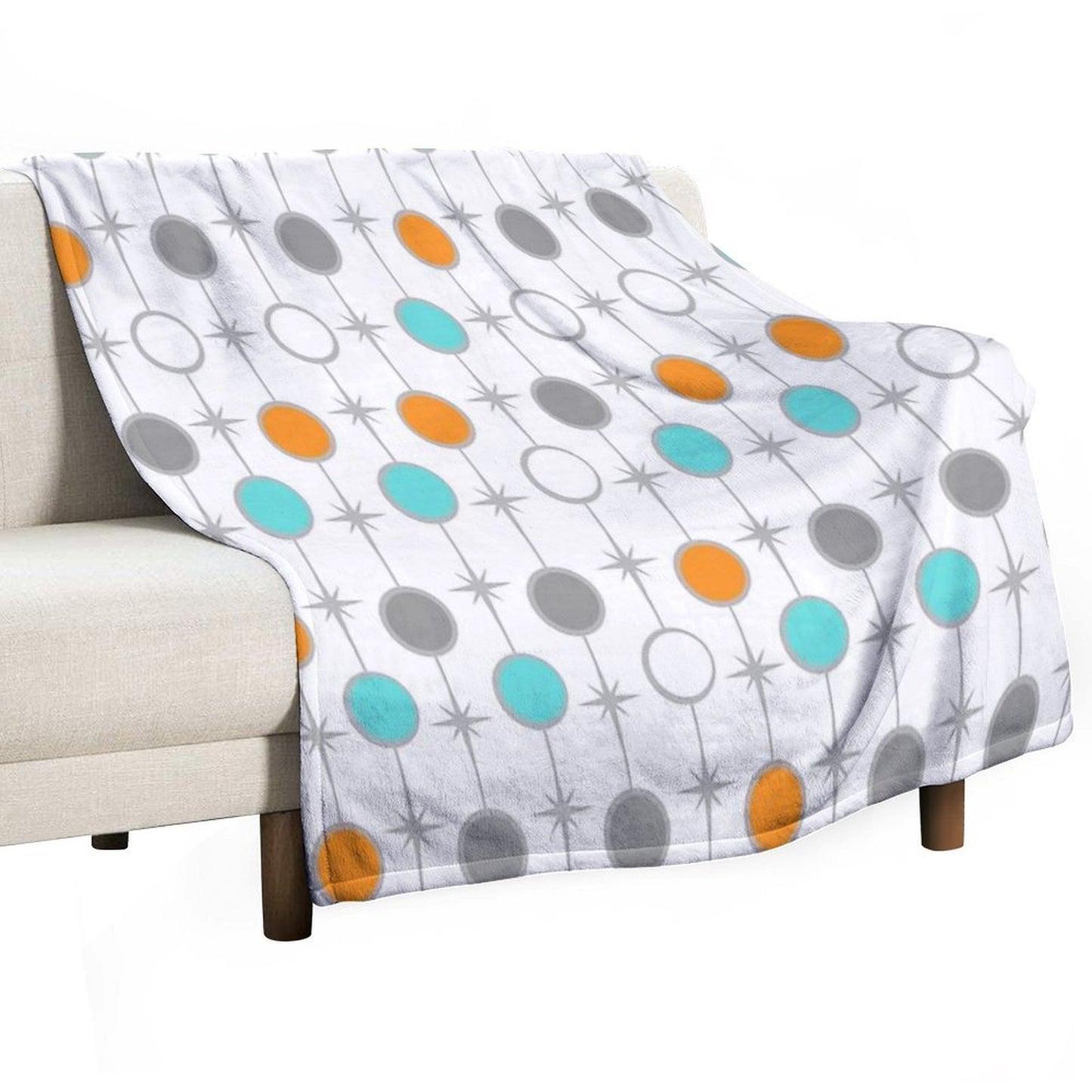 Retro Dots And Starbursts Durable Throw Blanket