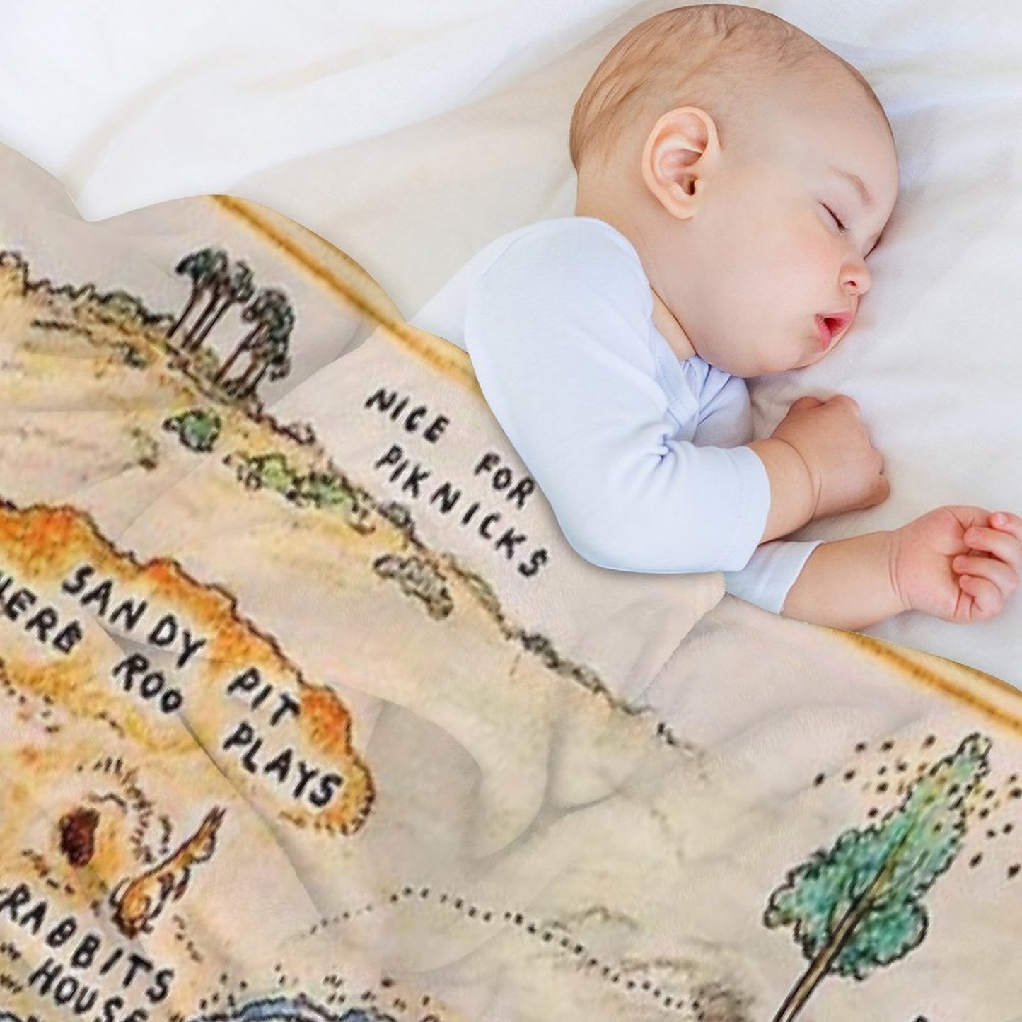 100 Acre Wood Map All-season Throw Blanket