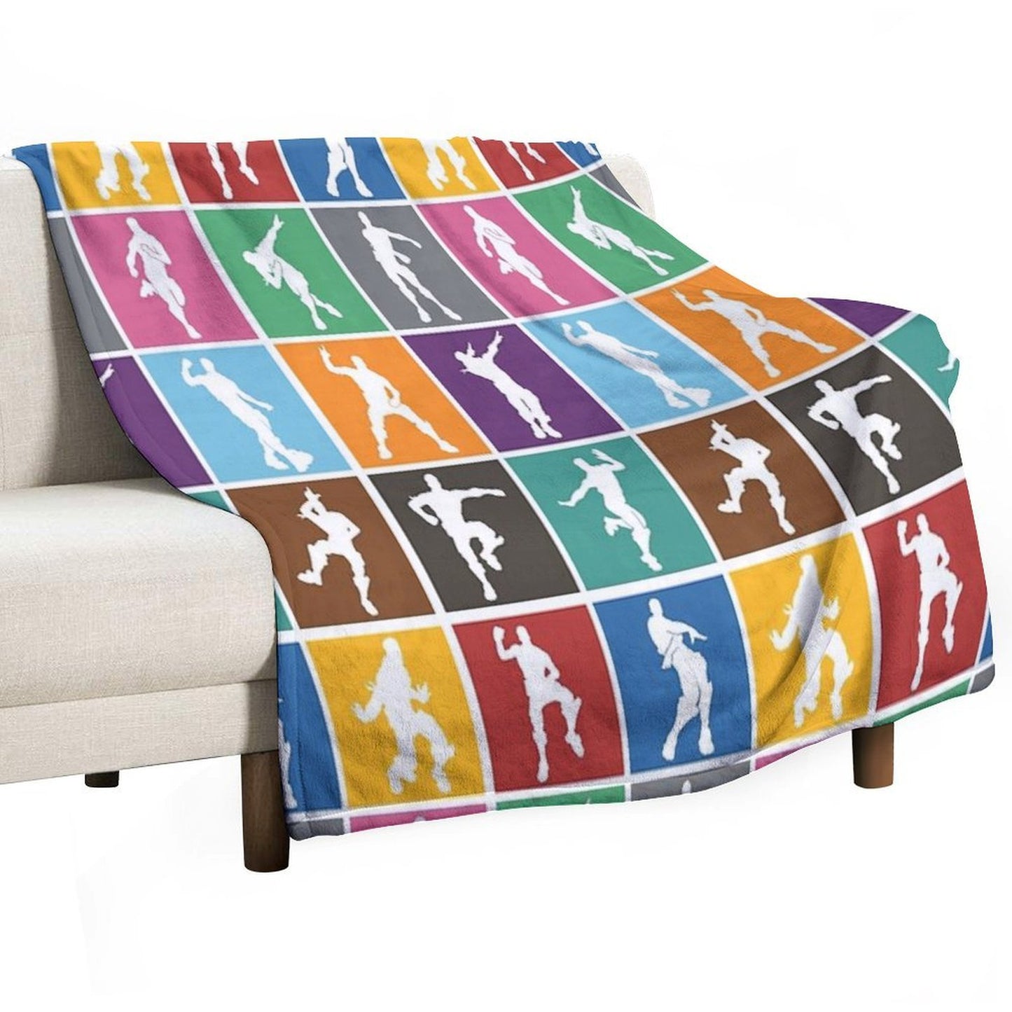 Battle Royale Victory Dance Rainbow Lattice Funny Gift-ready Throw Blanket