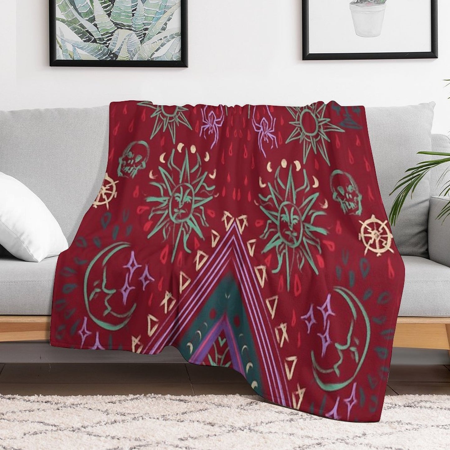 Mollymauk's Coat, Front Panels Quick-dry Throw Blanket