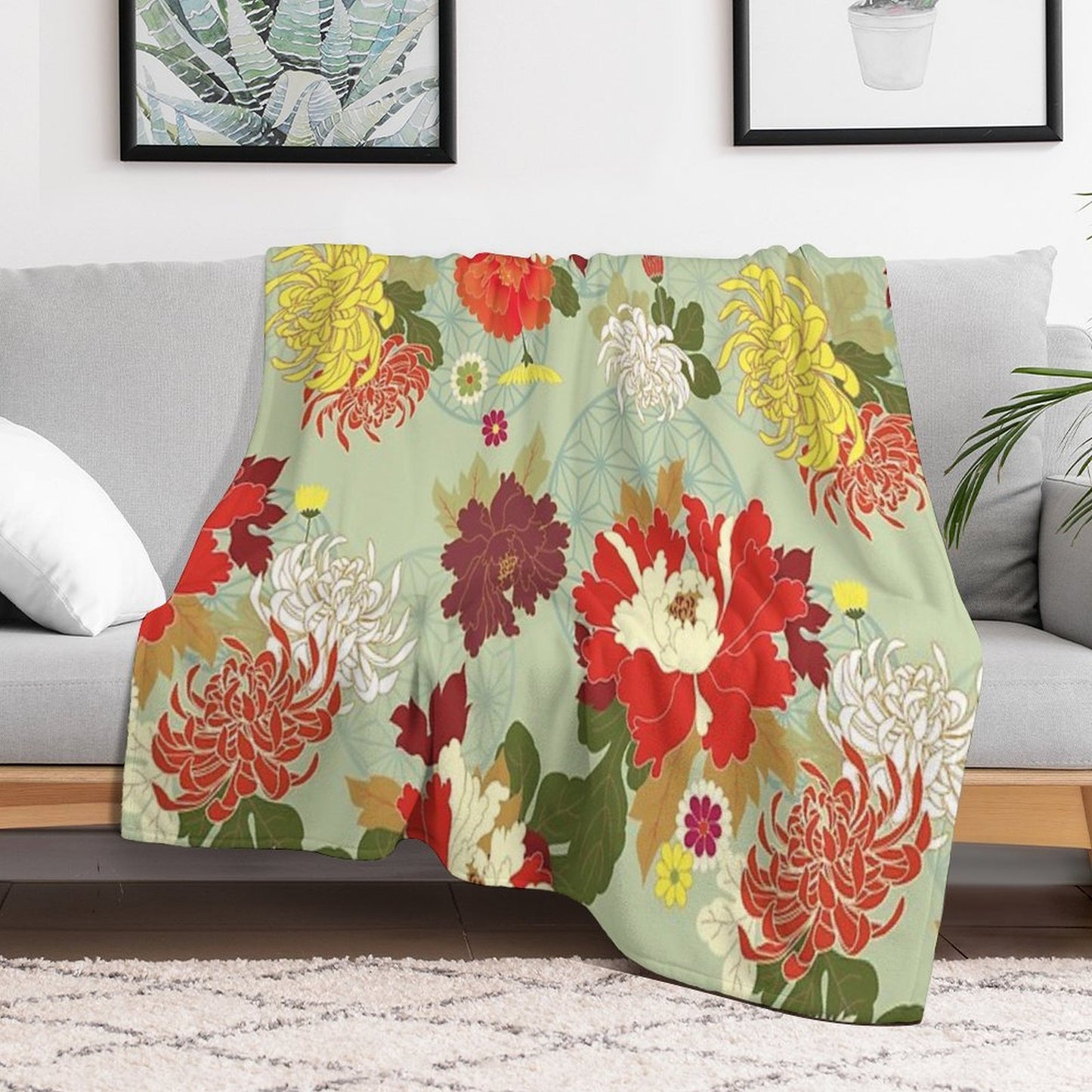 Peony 2 Premium Throw Blanket