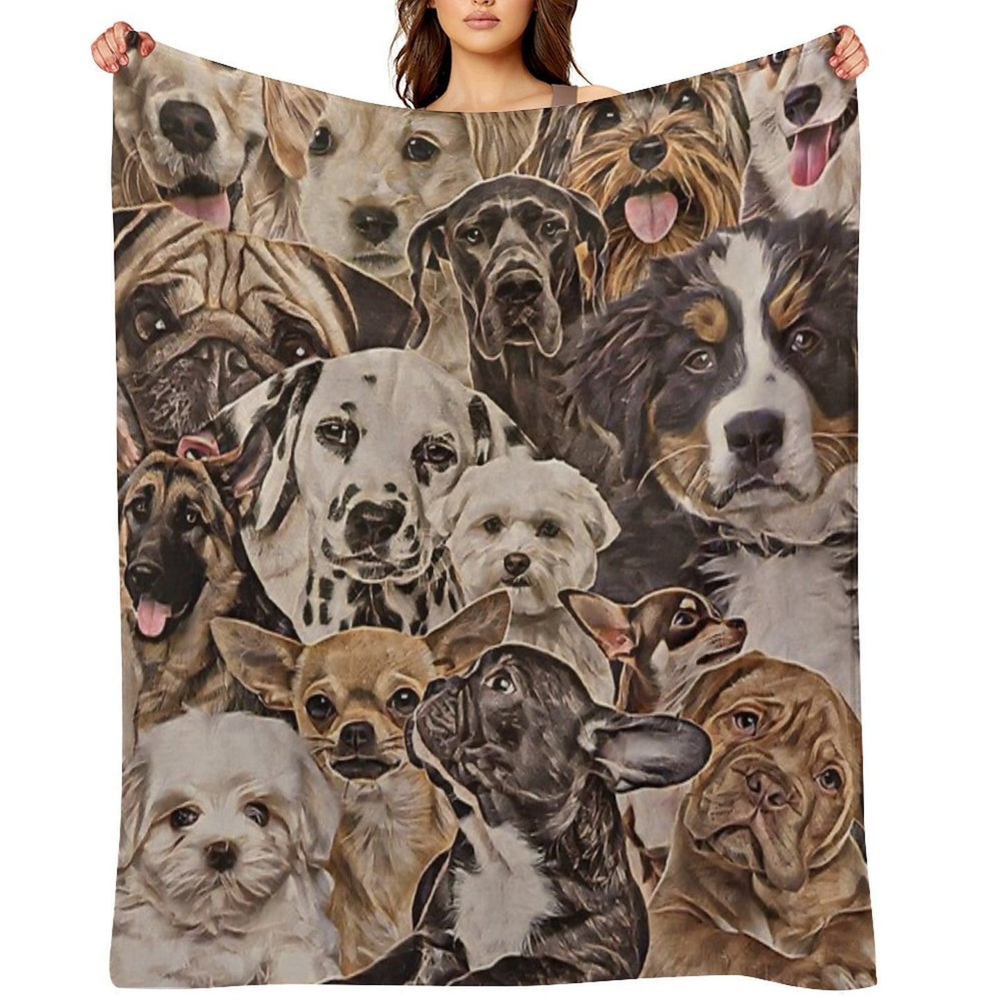 Cool Dogs ) All-season Throw Blanket