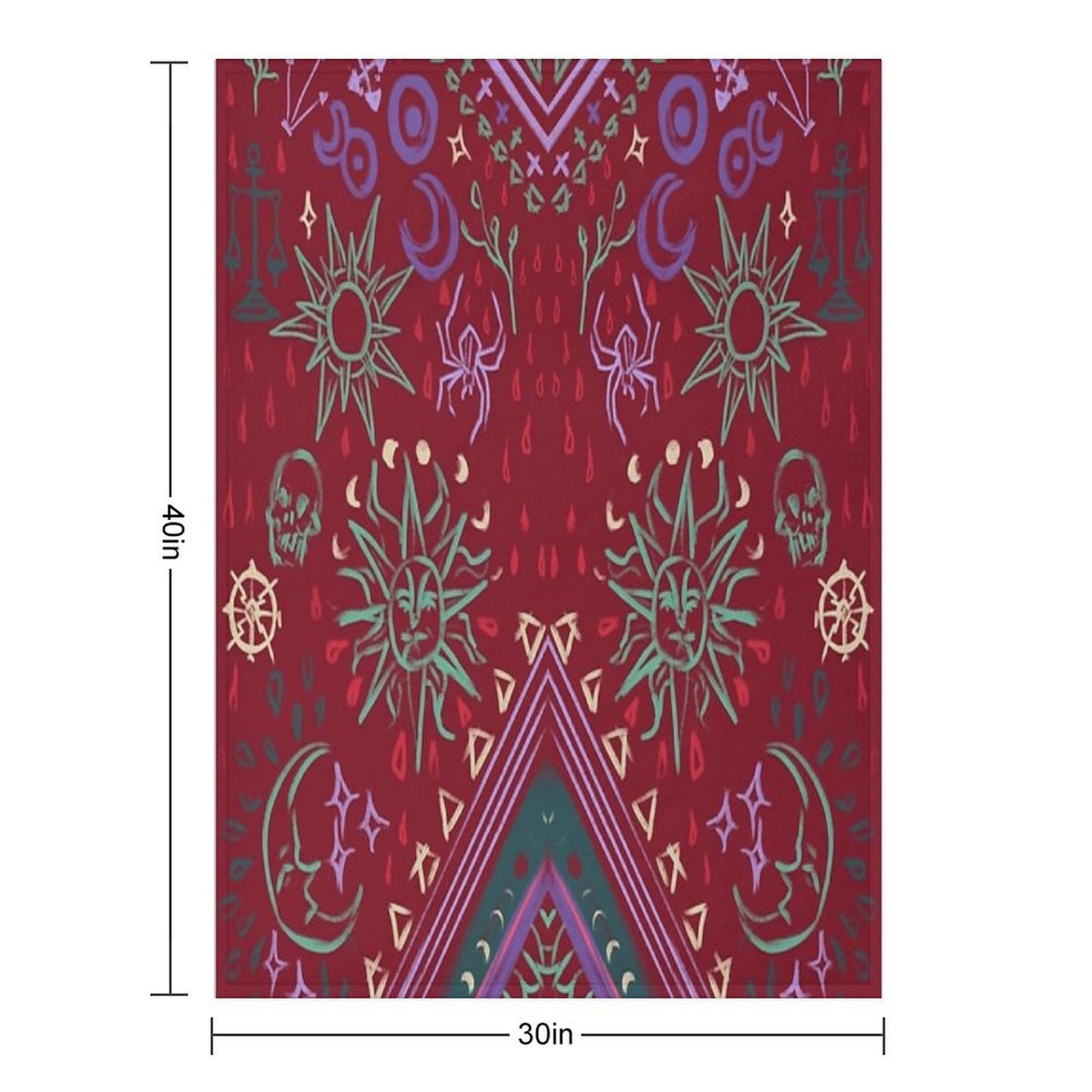 Mollymauk's Coat, Front Panels Quick-dry Throw Blanket