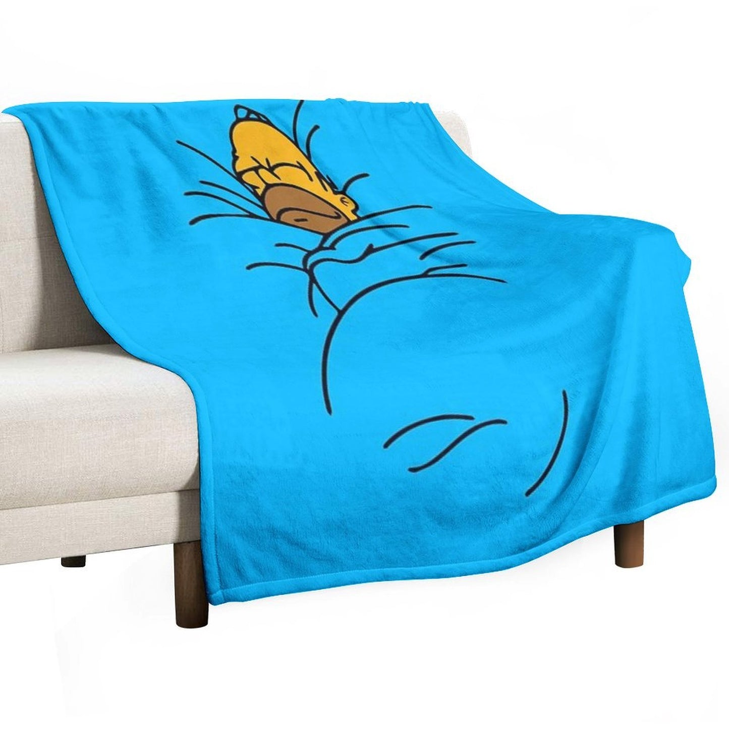 Homer Tucked in Sleeping Plush Throw Blanket