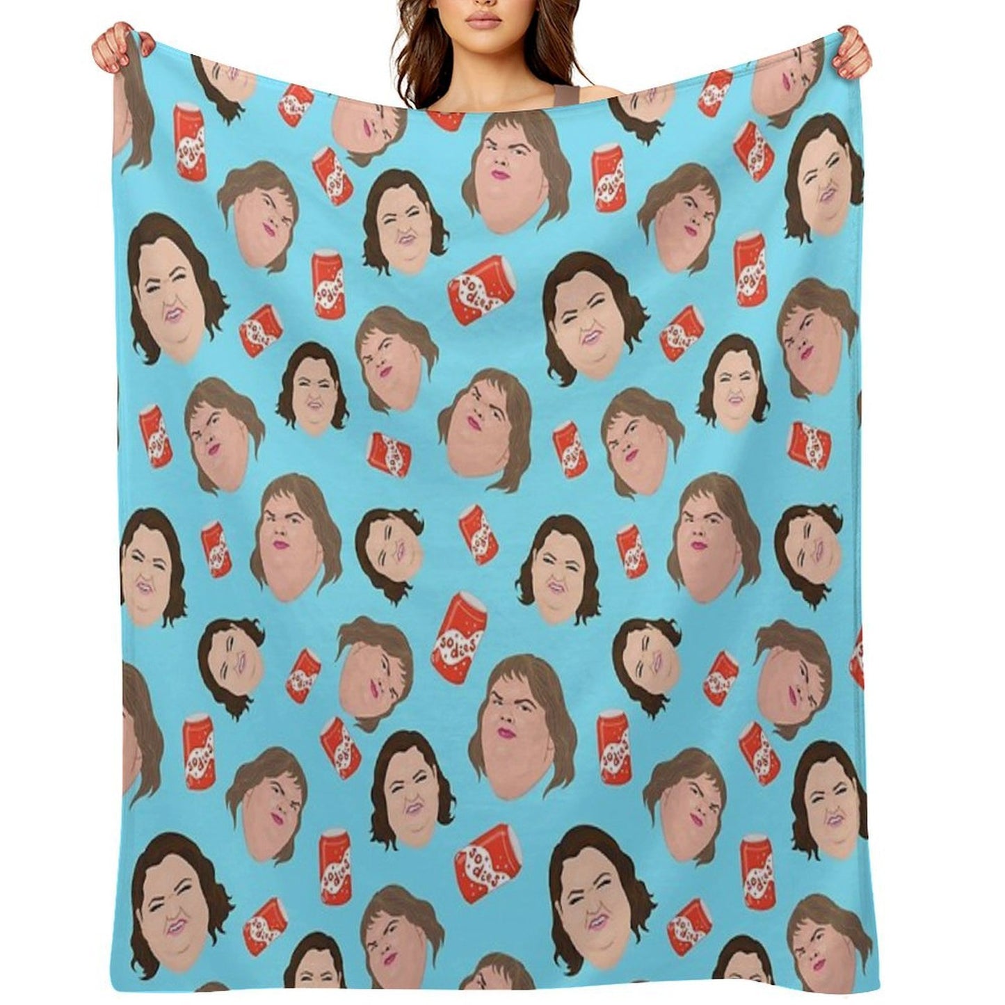 1000lb Sisters - Repeat Print - Sodies - Slaton Sisters - Amy Tammy Quick-dry Throw Blanket