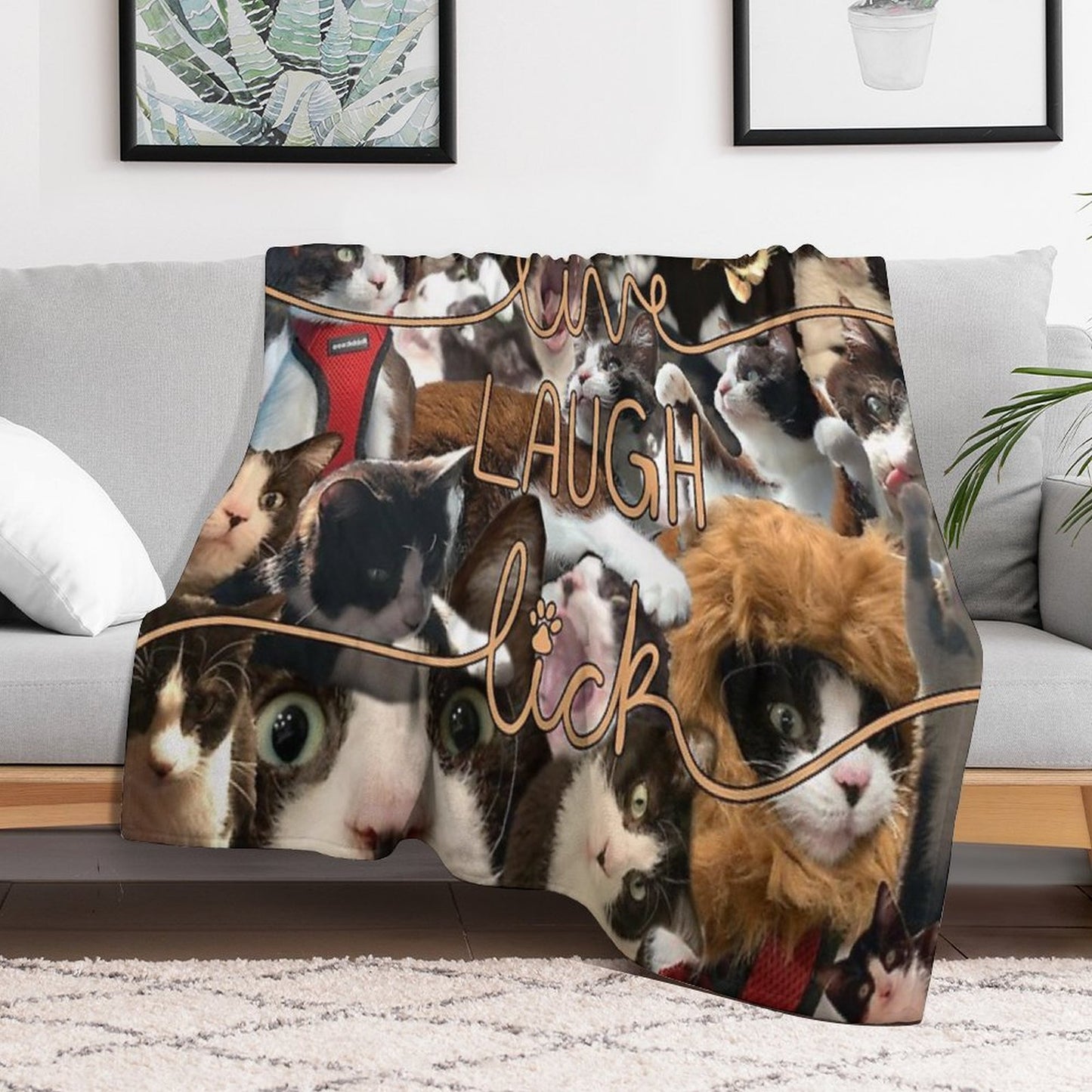 Live, Laugh, Lick Versatility Throw Blanket