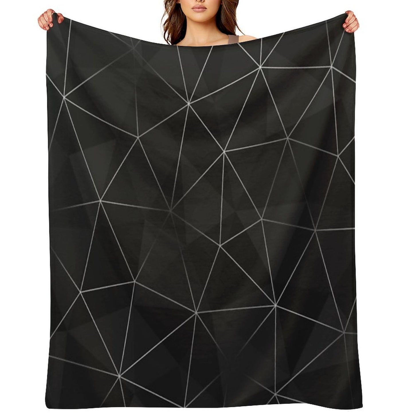 Kintsugi - Silver Mesh Comfort Throw Blanket