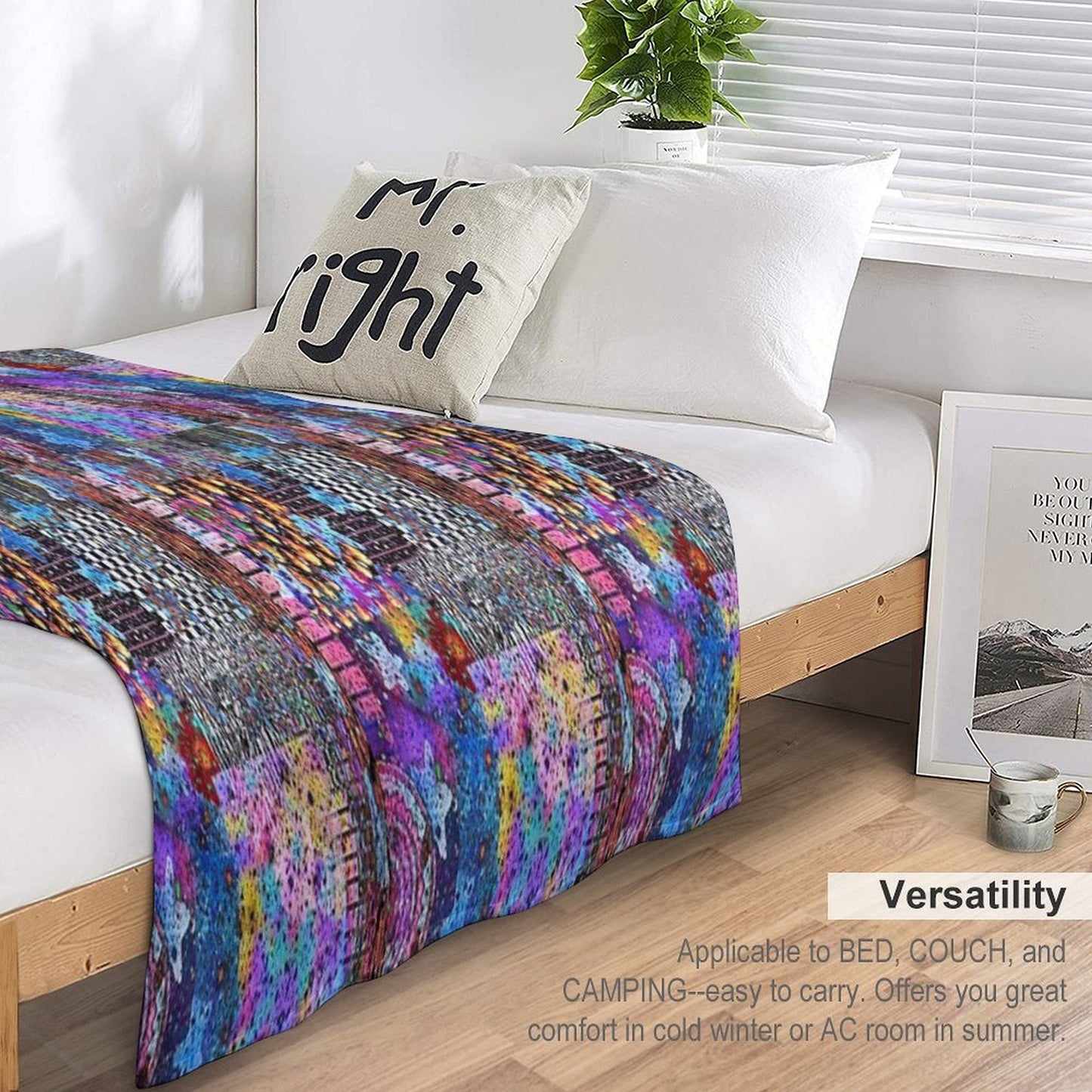 Printed Symphony Anti-pilling Throw Blanket