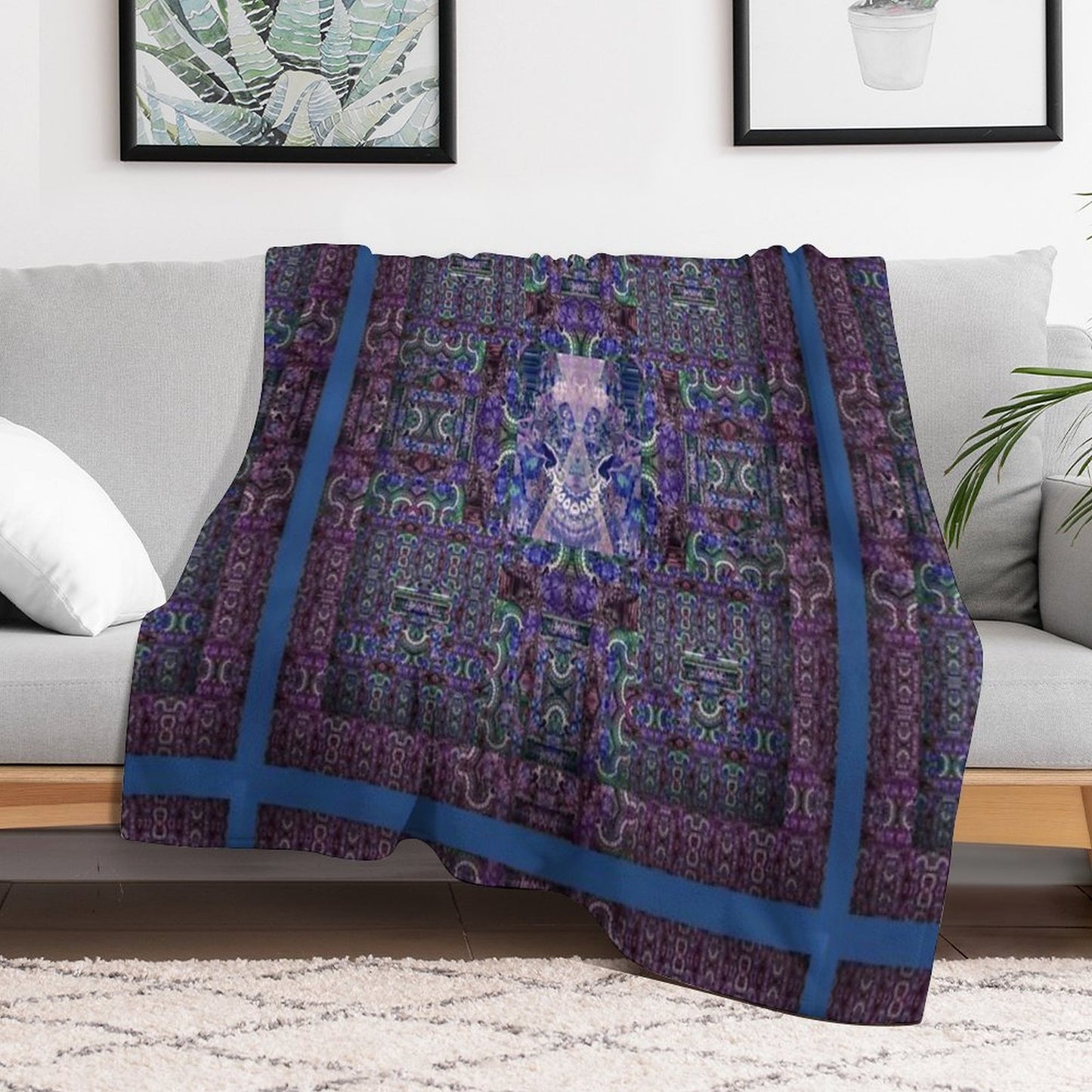 Kooky Mandala Plush Throw Blanket