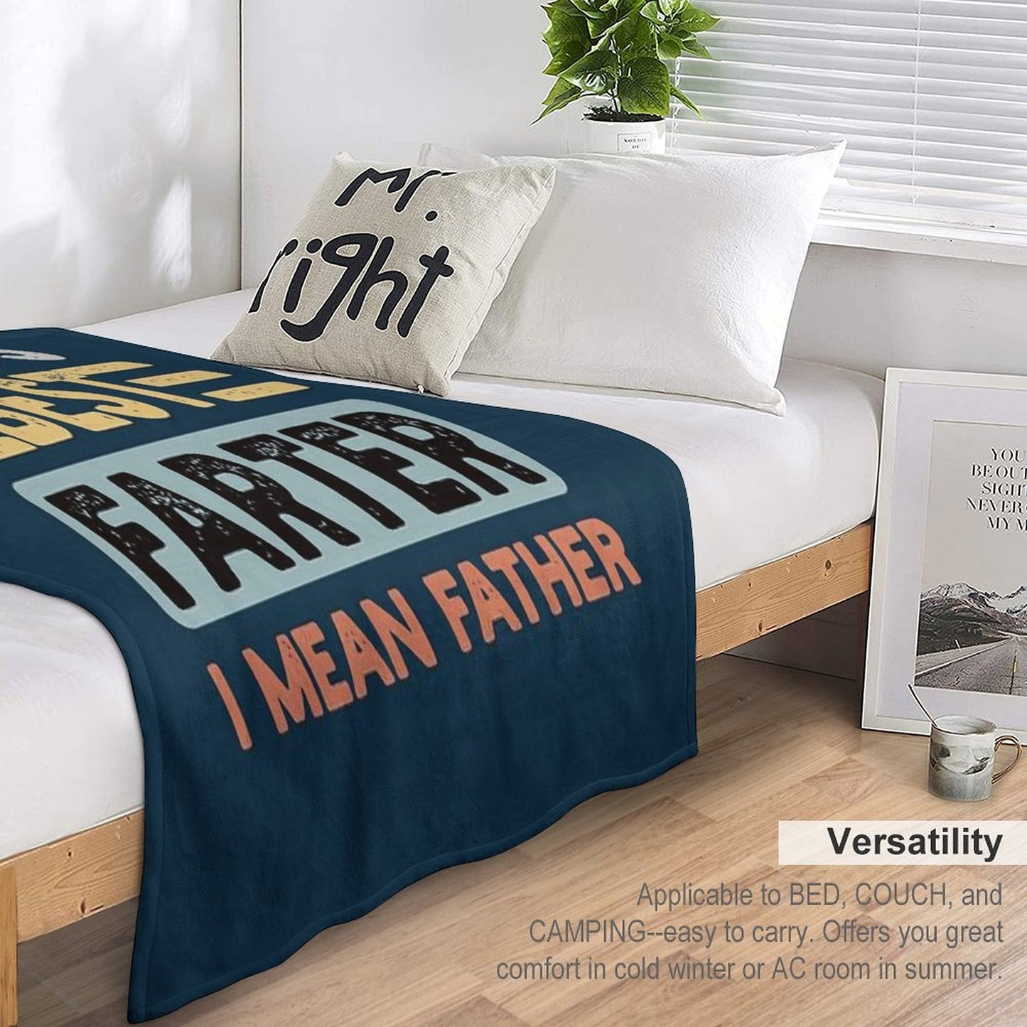 World's Best Farter I Mean Father Father's Day Joke Quick-dry Throw Blanket
