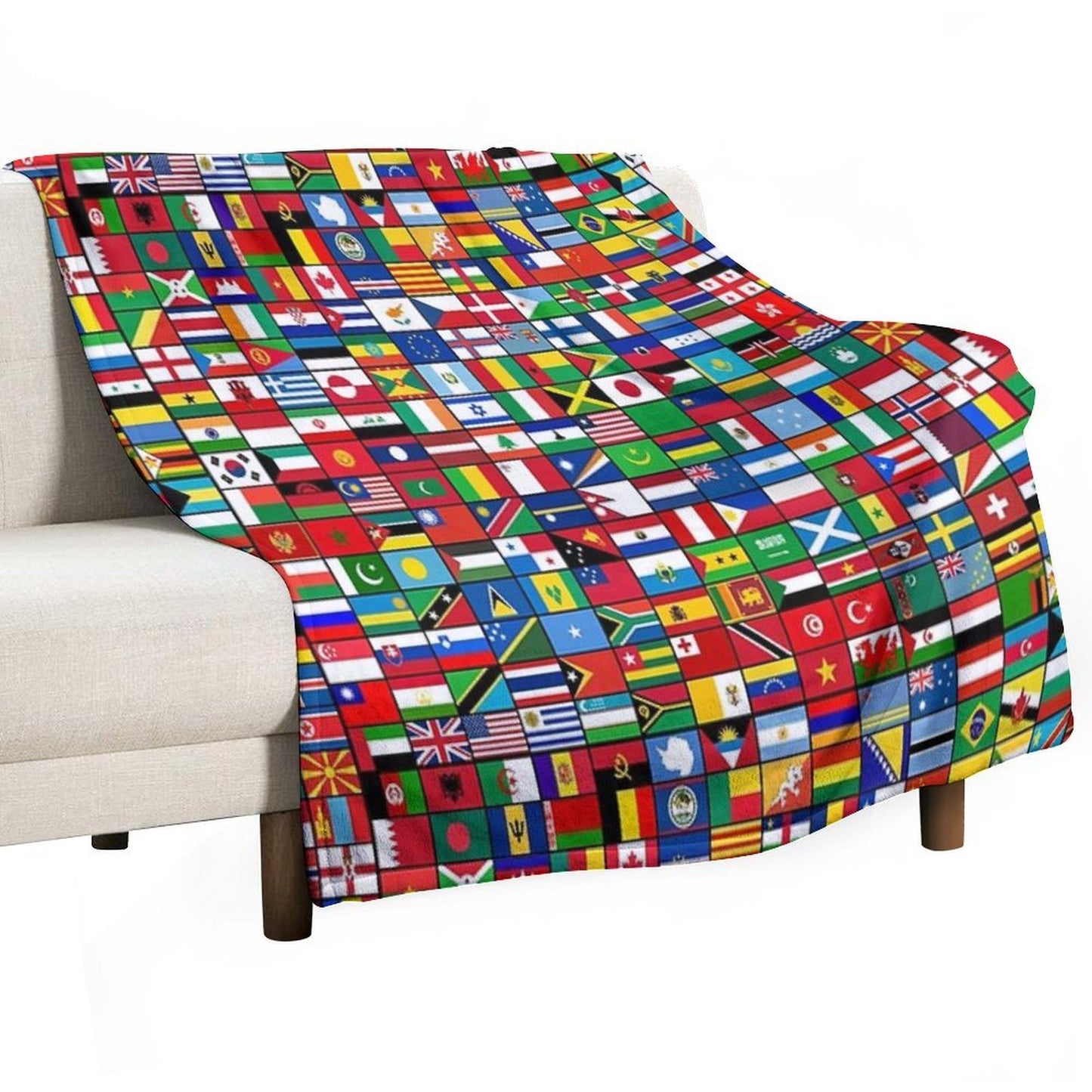The World's Flags Anti-pilling Throw Blanket