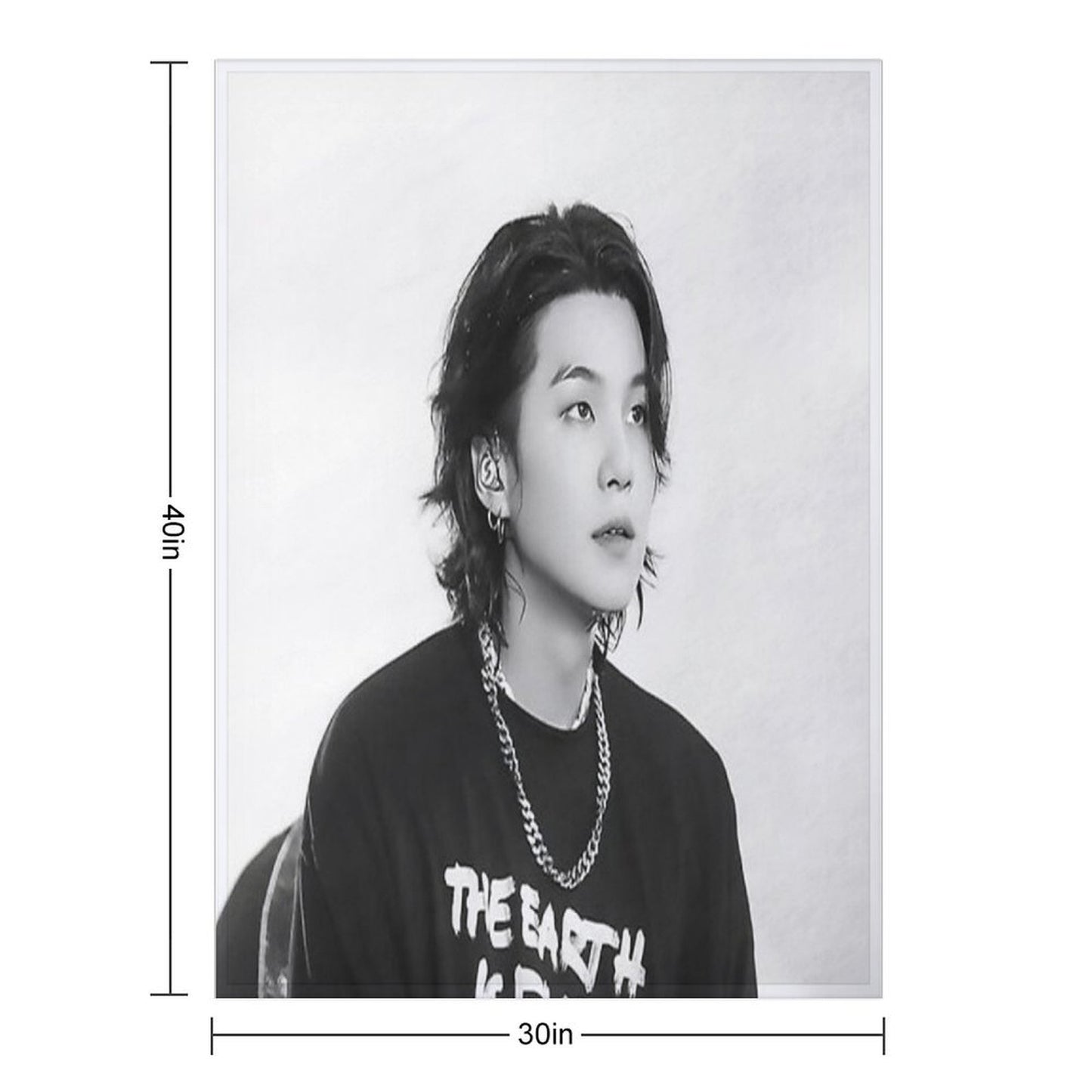 Yoongi Concert Durable Throw Blanket