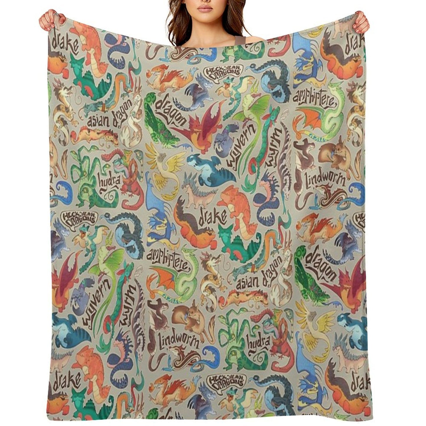 Mini Dragon Compendium Eco-conscious Throw Blanket
