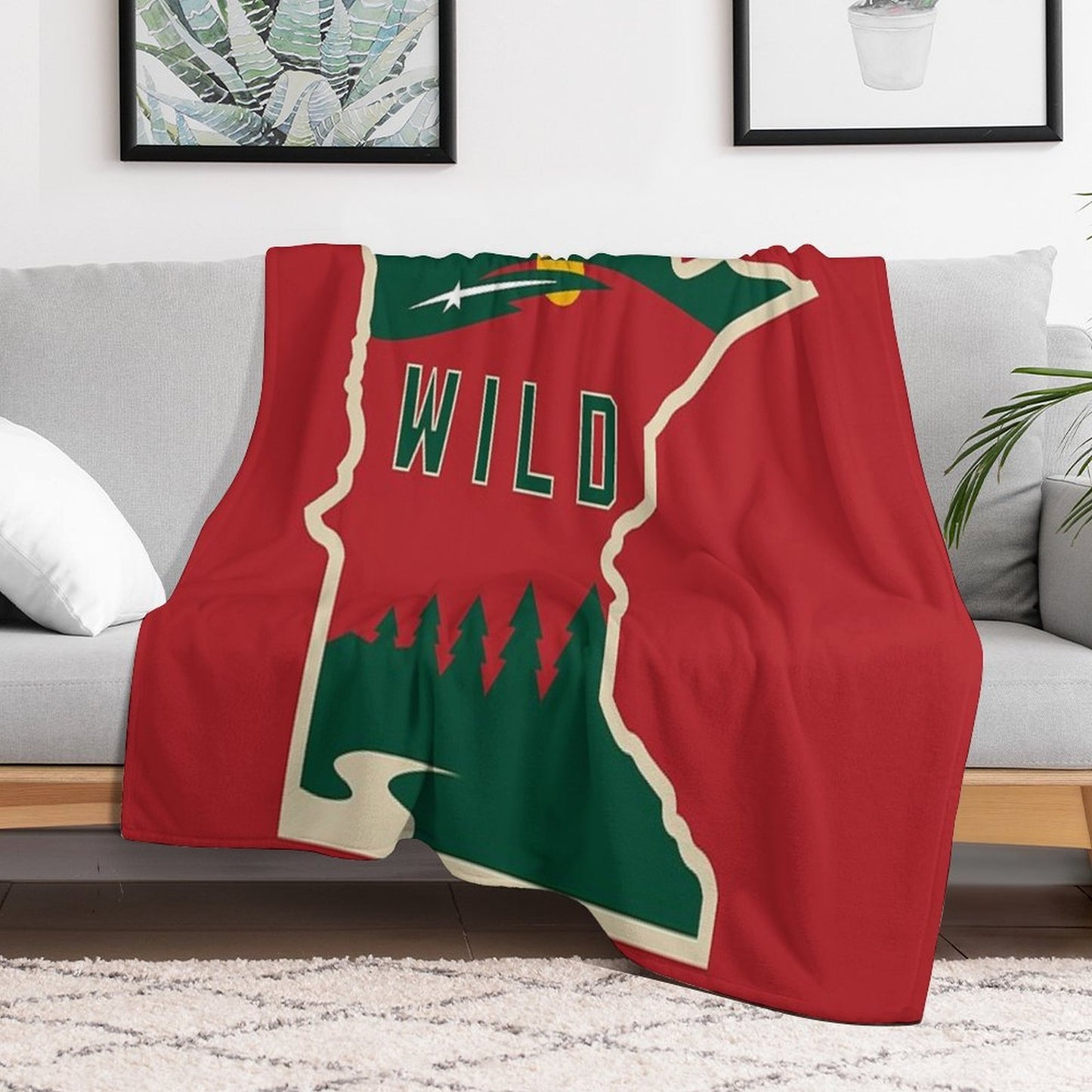 MN Wild Outline Eco-conscious Throw Blanket