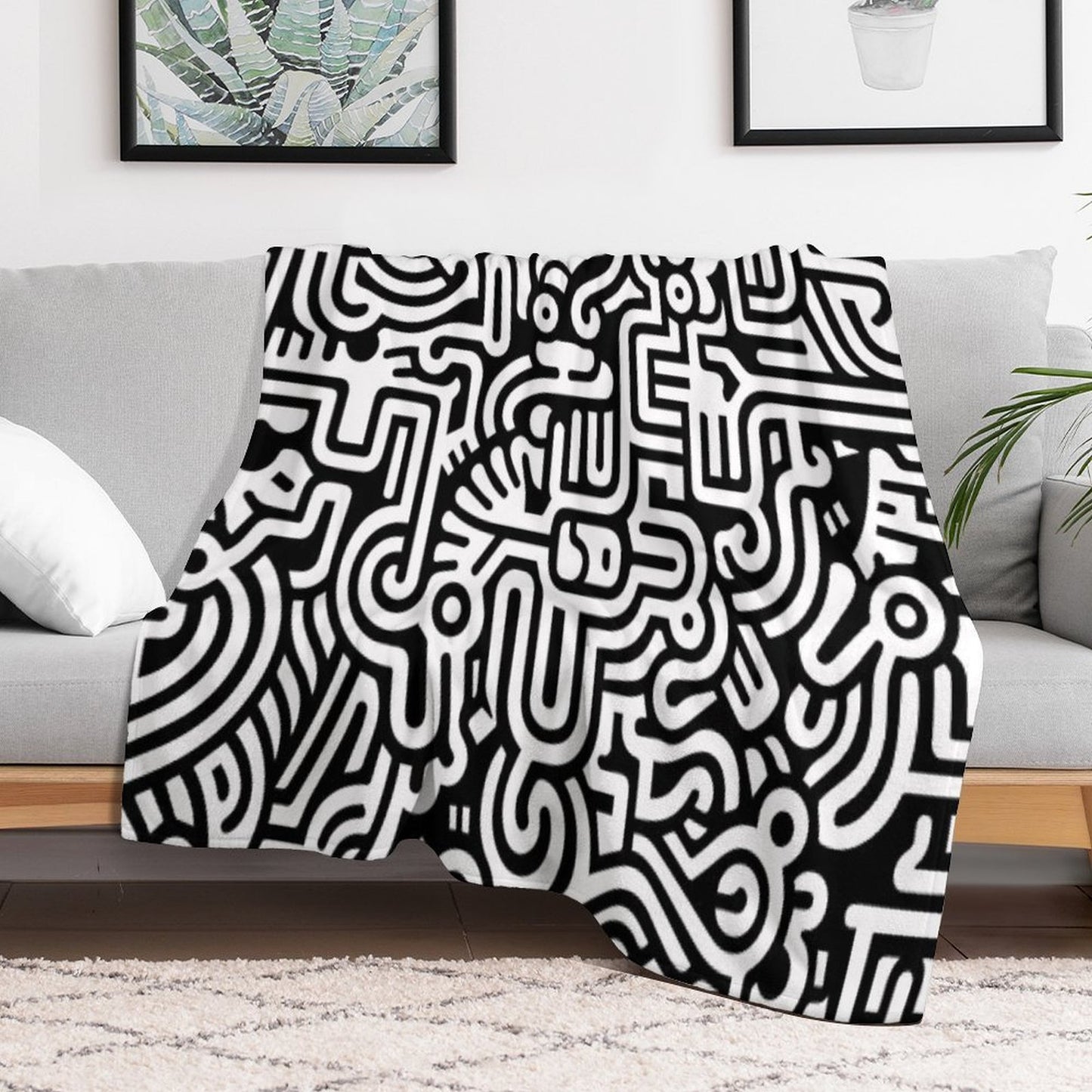 Pop Art Abstract Multi-functional Throw Blanket