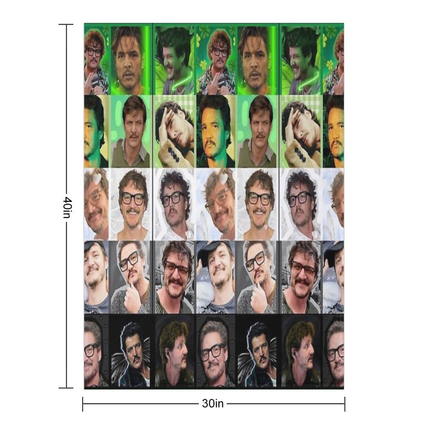 Pedro Pascal As The Aromantic Pride Flag All-season Throw Blanket