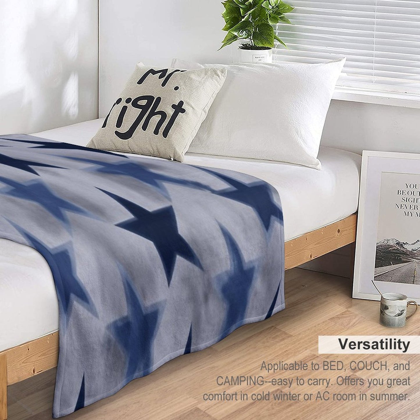 Star Pattern Machine-washable Throw Blanket