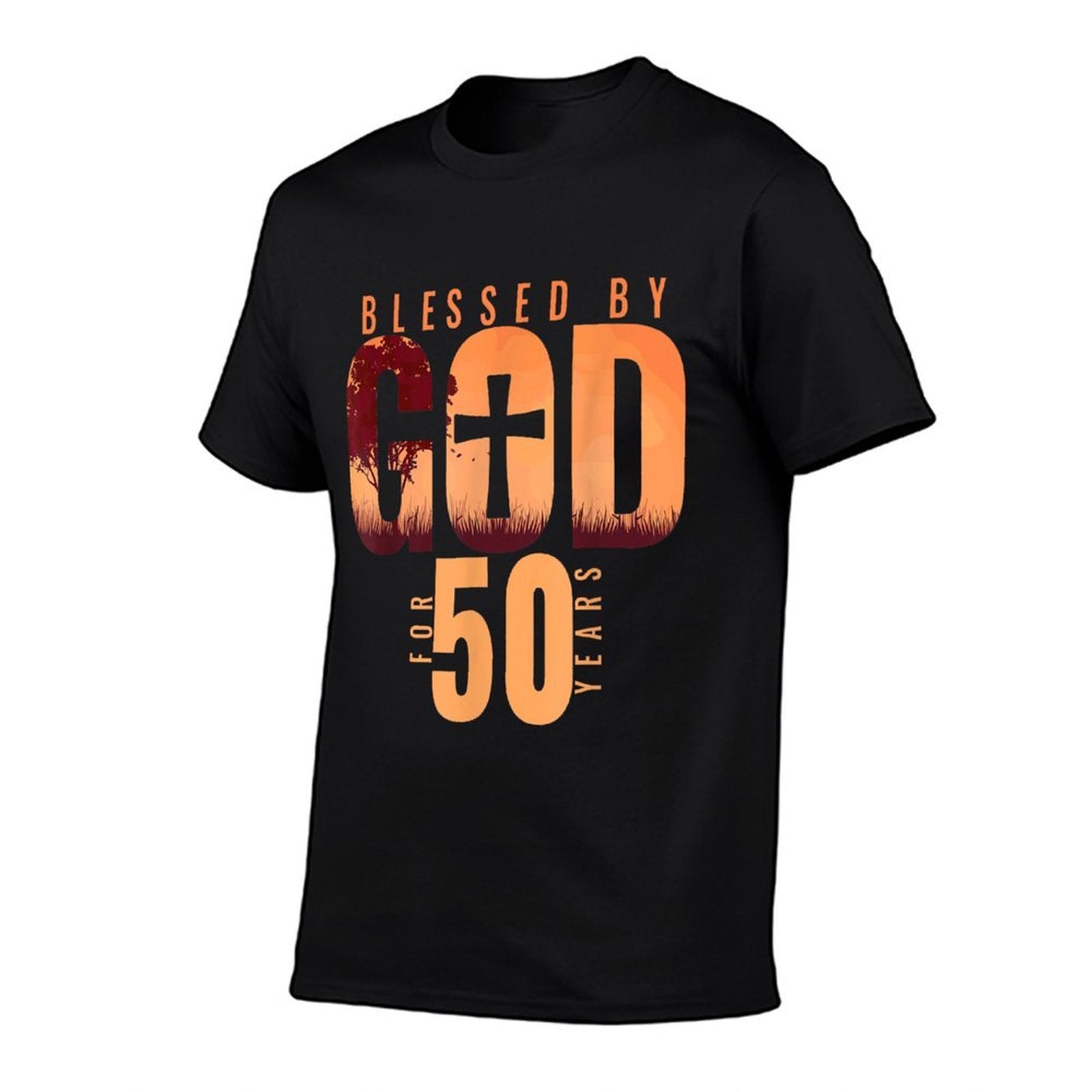 Blessed By God For 50 Years 50th Birthday Religious Theme  Stretchy T-Shirt