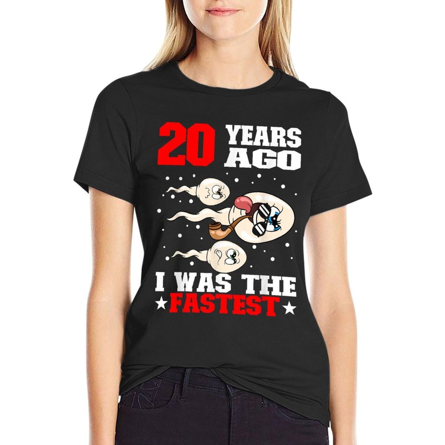 20 Years Ago I Was The Fastest Sperm 20th Birthday Graphic-printed T-Shirt