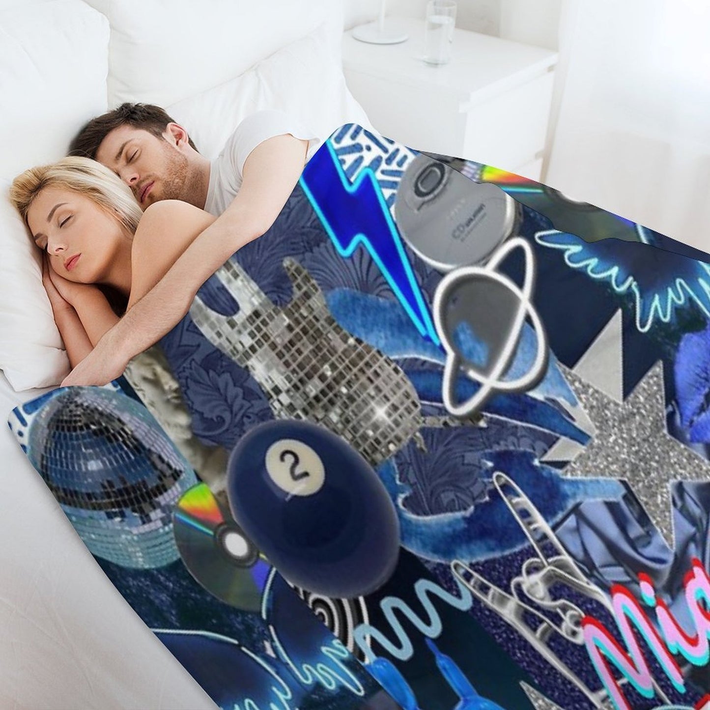 Miami Florida COLLAGE Easy Care Throw Blanket