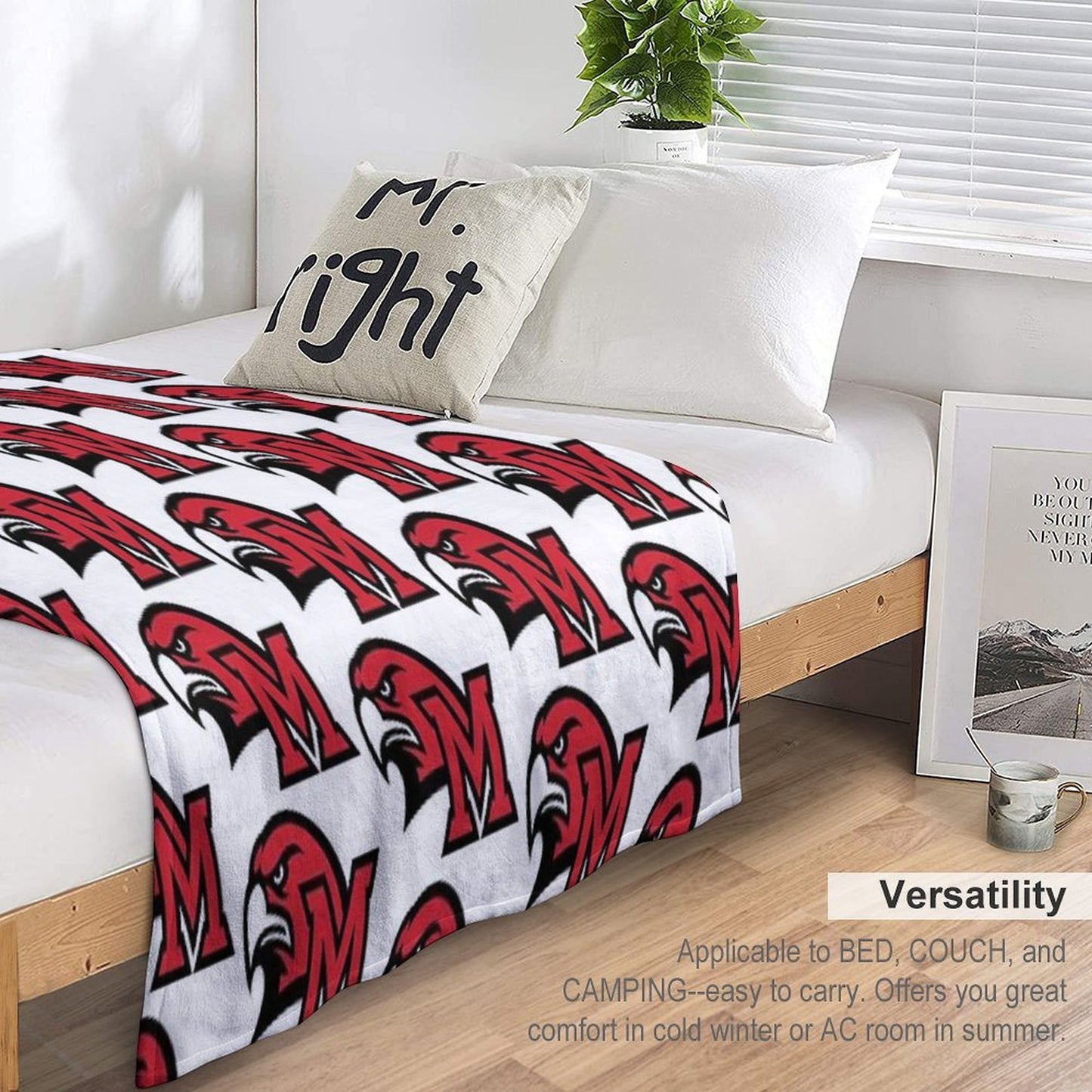 Miami University Oxford Oh Durable Throw Blanket